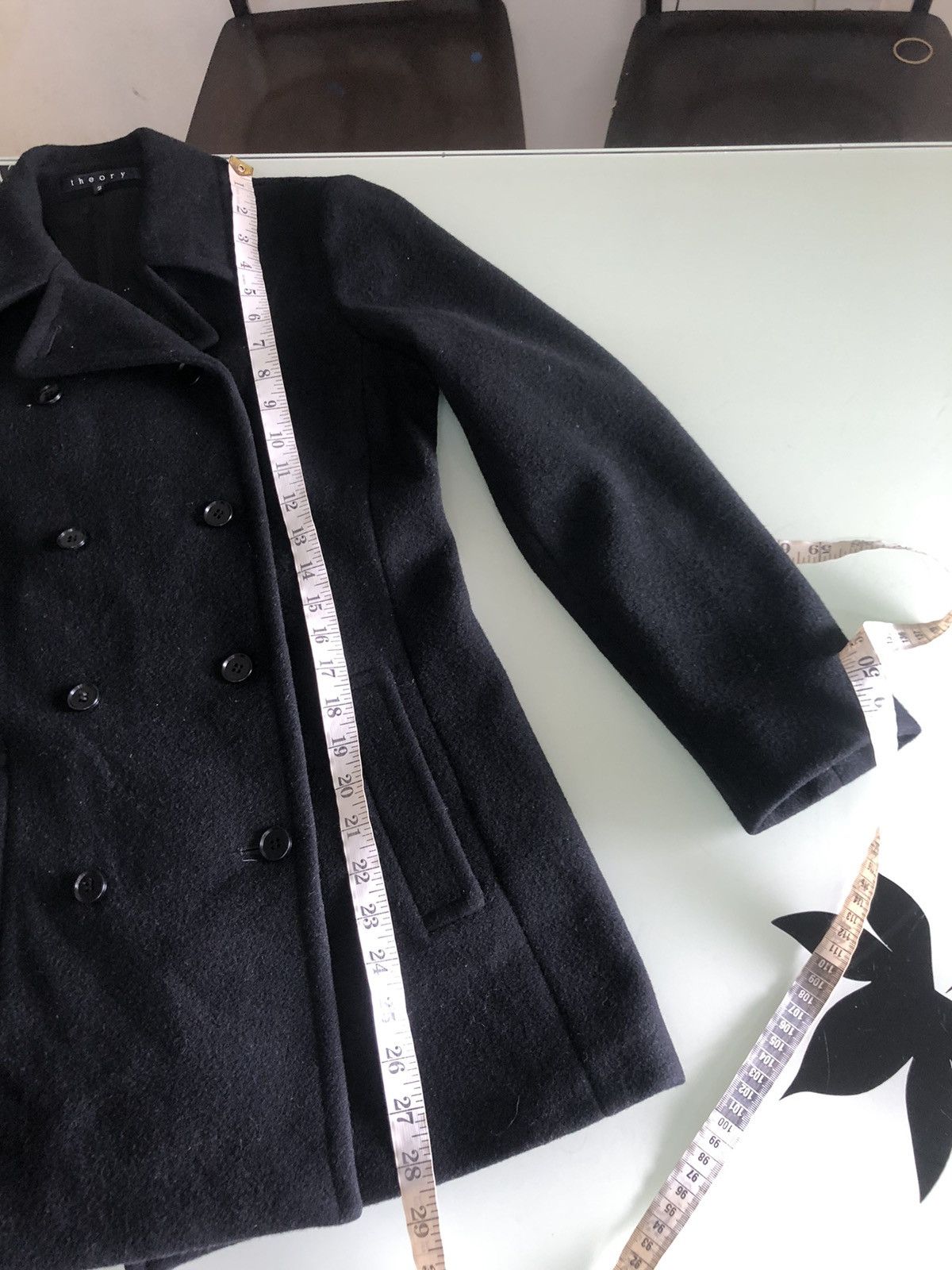 Theory 🏴 Theory Wool Blend Double Breasted Peacoat Size XS / US 0-2 / IT 36-38 - 18 Thumbnail