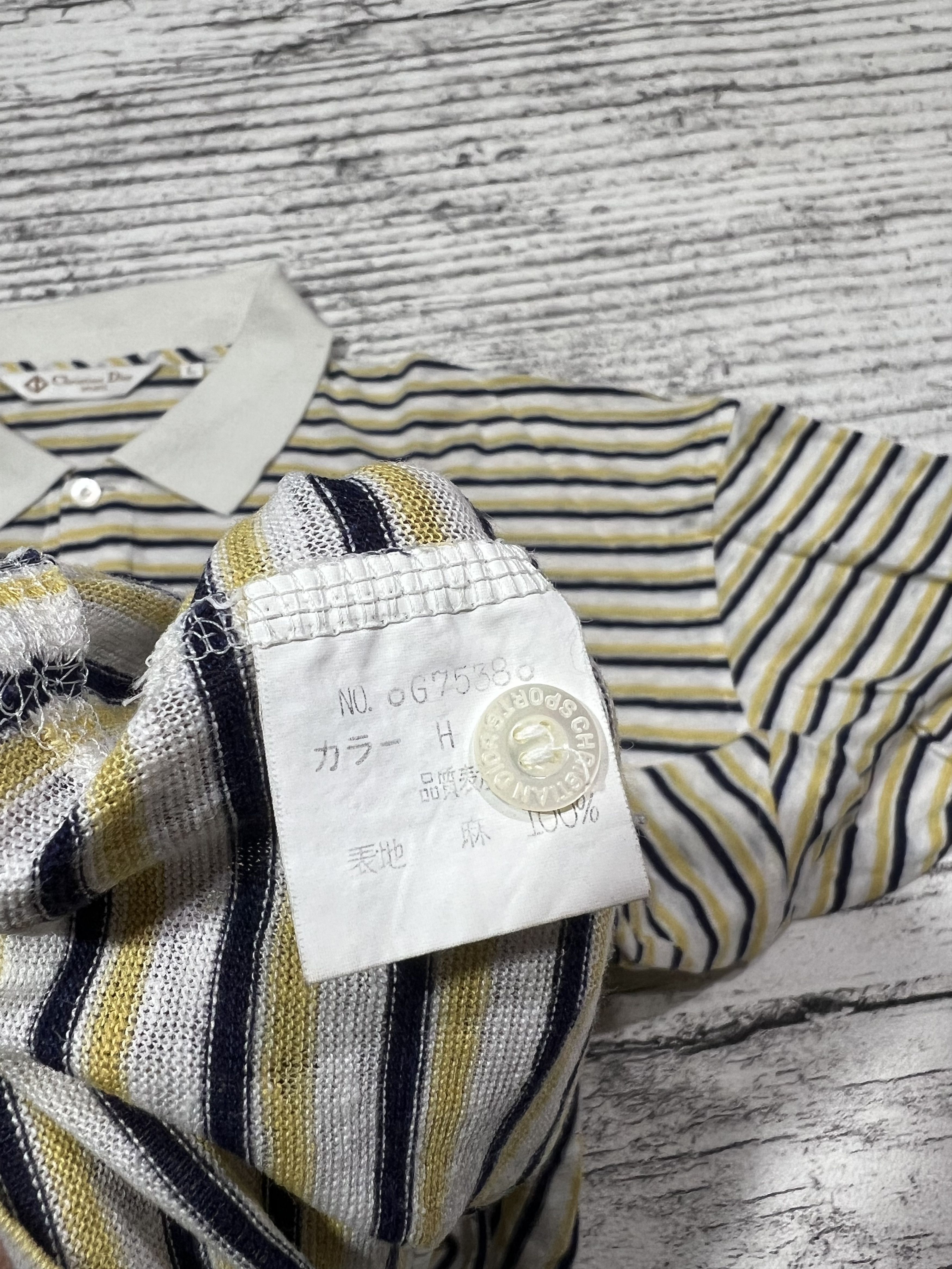 Christian Dior Monsieur 2000s Dior Sports Stripe Oversized Polo Shirt Size US L / EU 52-54 / 3 - 5 Thumbnail