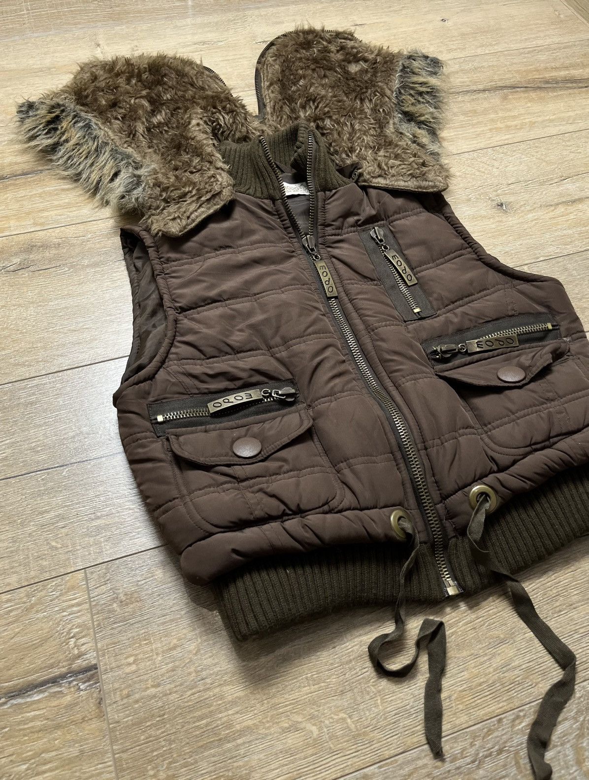Hysteric Glamour Avant Garde Y2K Fur Hood Zip Vest 00s Size US S / EU 44-46 / 1 - 3 Thumbnail
