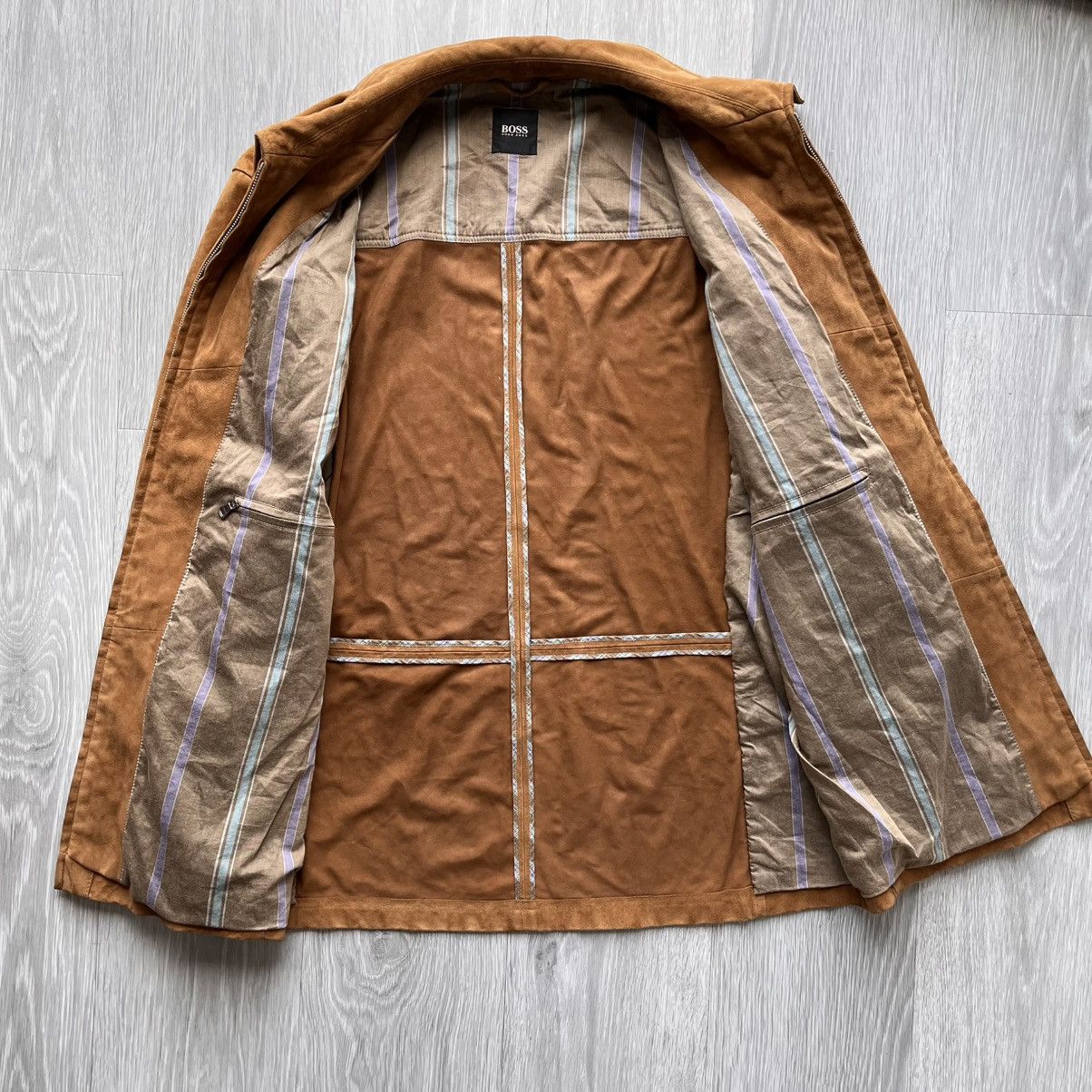 Hugo Boss Hugo Boss Mainline Vintage Goatskin Suede Tan Leather Jacket Size US L / EU 52-54 / 3 - 4 Thumbnail