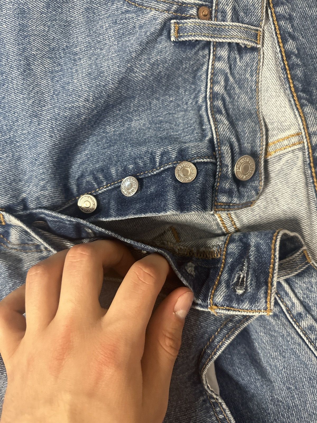 Levi's Levi 501 Blue Button zip denim 32x32 Size US 32 / EU 48 - 3 Thumbnail