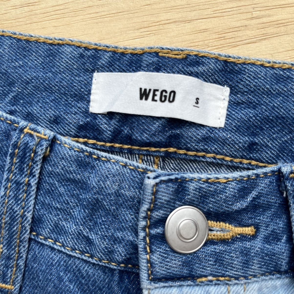 Japanese Brand WEGO FLARED HAGI DENIM VINTAGE Y2K like HYSTERIC GLAMOUR Size 26" / US 2 / IT 38 - 4 Thumbnail