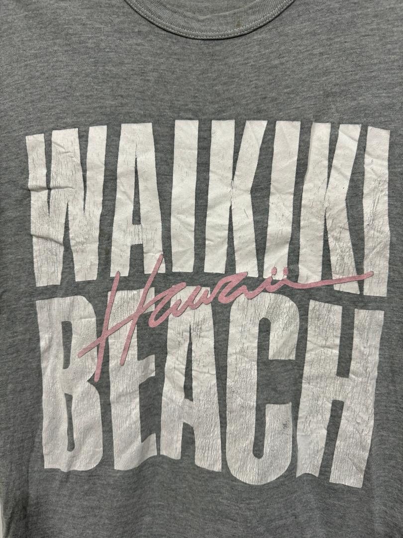 Hanes × Vintage Vintage 90s Hanes Waikiki Beach Tee Size US M / EU 48-50 / 2 - 2 Thumbnail