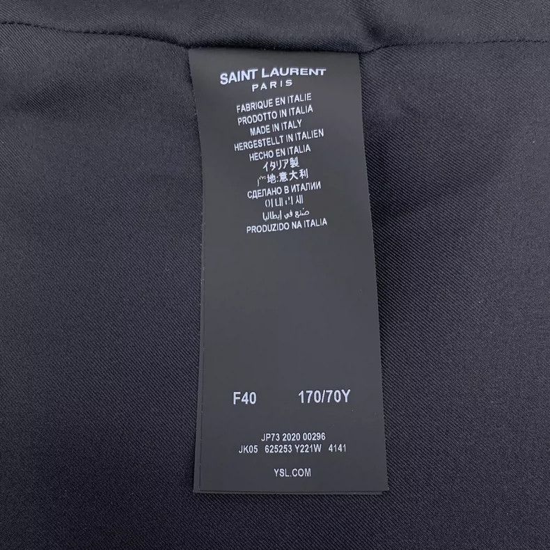 Saint Laurent Paris Saint Laurent Paris size M Dark blue wool double-breasted Size 23" - 7 Thumbnail