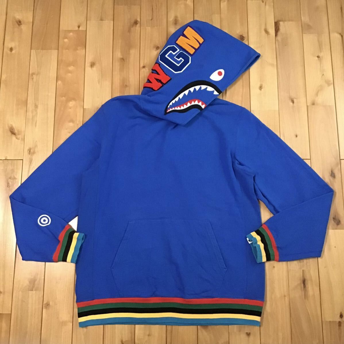 Bape BAPE Shark pullover hoodie blue a bathing ape Size US XL / EU 56 / 4 - 1 Thumbnail
