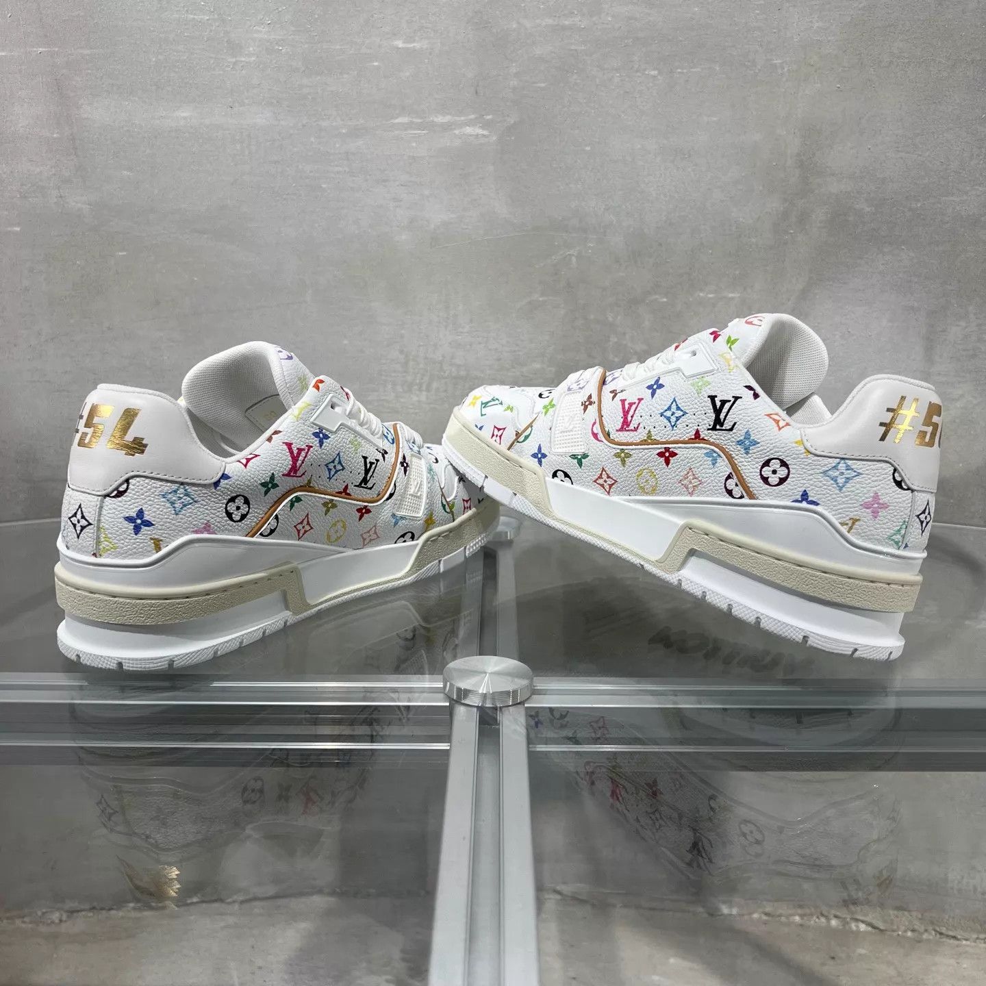 Louis Vuitton LV Trainer x Takashi Murakami NewWhite Tricolor UK6.5/40.5 Size US 7.5 / EU 40-41 - 5 Thumbnail