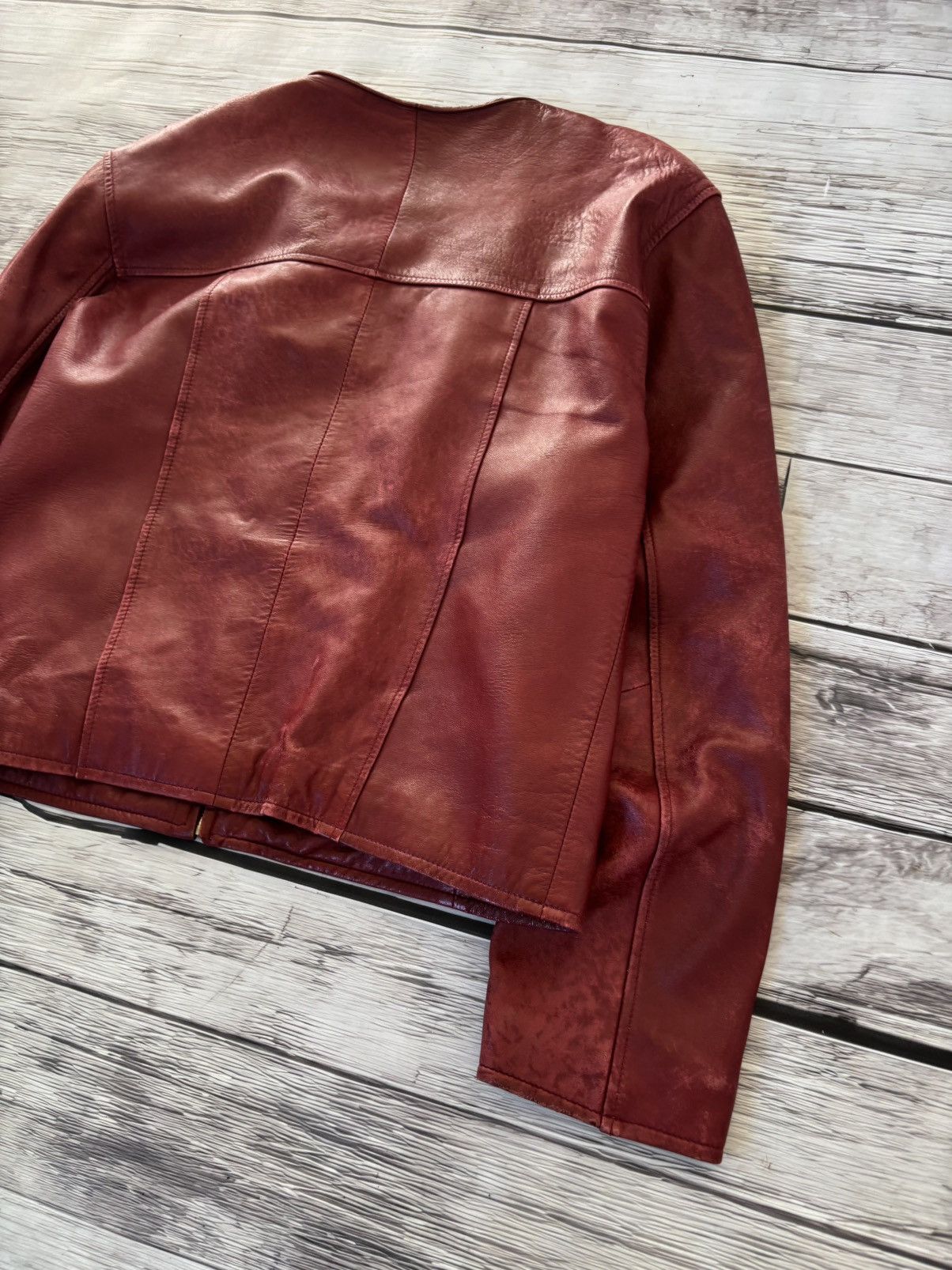 Hysteric Glamour Cropped Rick Owens Type Yohji Yamamoto Style Leather Jacket Size US S / EU 44-46 / 1 - 6 Thumbnail