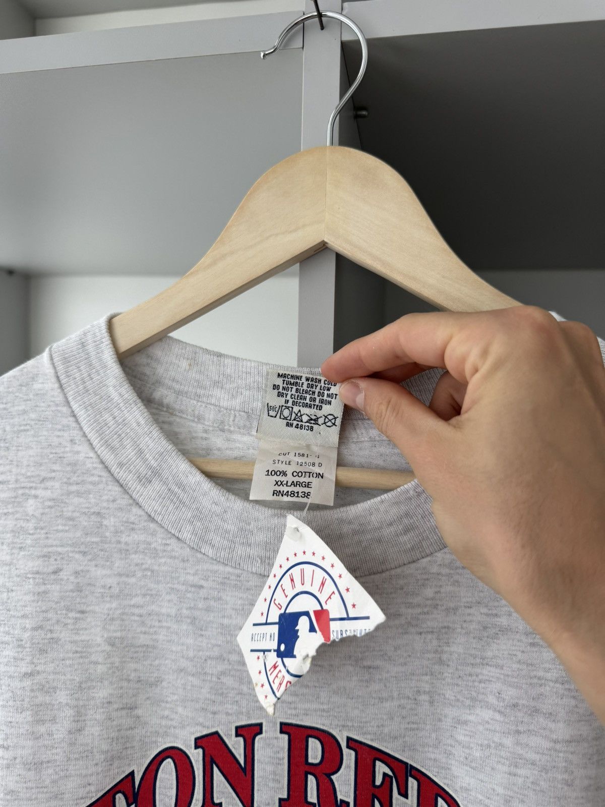 Nutmeg Nutmeg Mills American League Boston Red Sox MLB Vintage Tee Size US XL / EU 56 / 4 - 9 Thumbnail