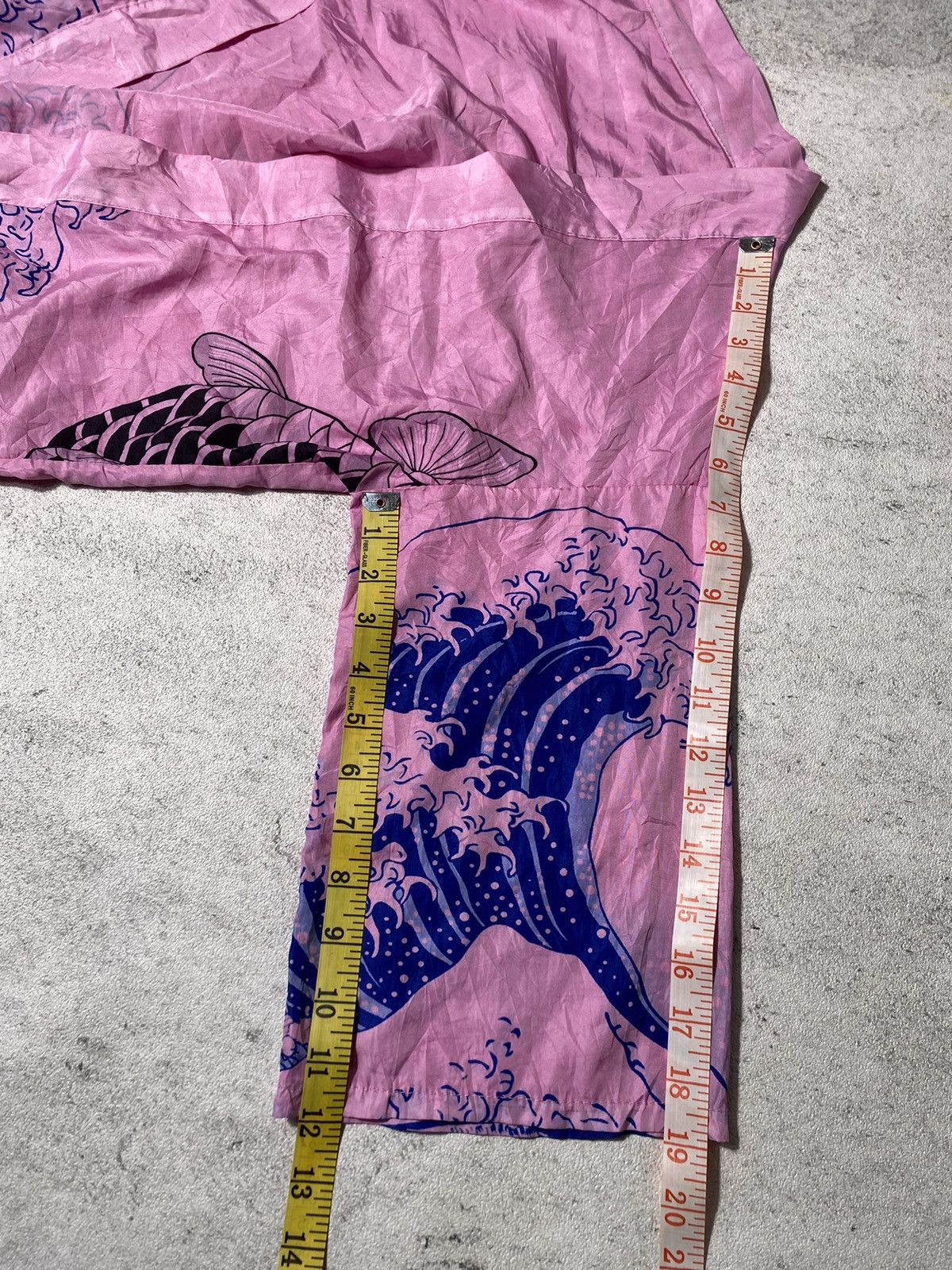 Komono RARE Jpn Brand Kimono Koi Fish VS Dragon Size ONE SIZE - 13 Thumbnail