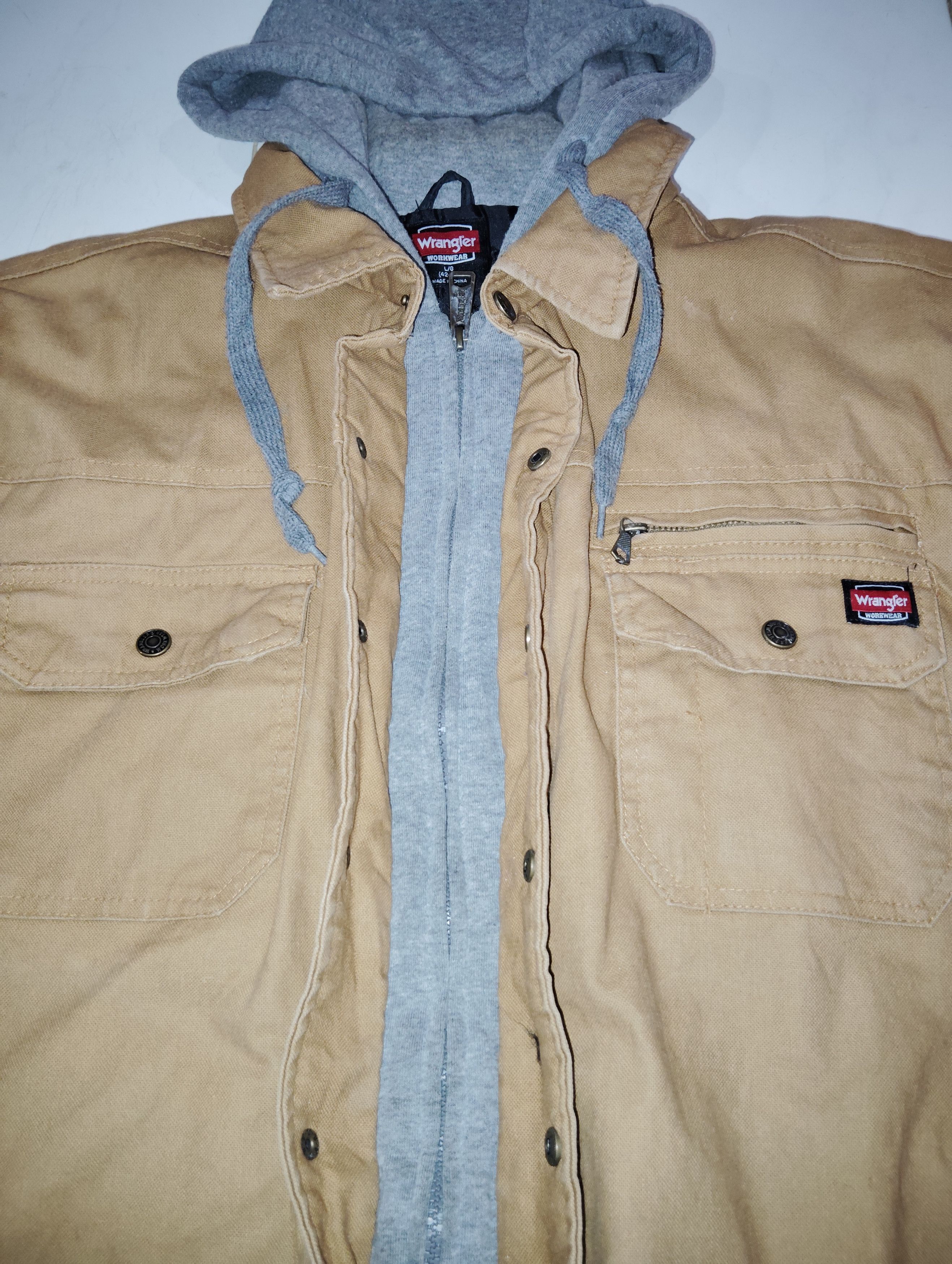 Wrangler Wrangler Workwear Jacket Long Sleeve Hoodie Jacket L Size Size US L / EU 52-54 / 3 - 1 Thumbnail