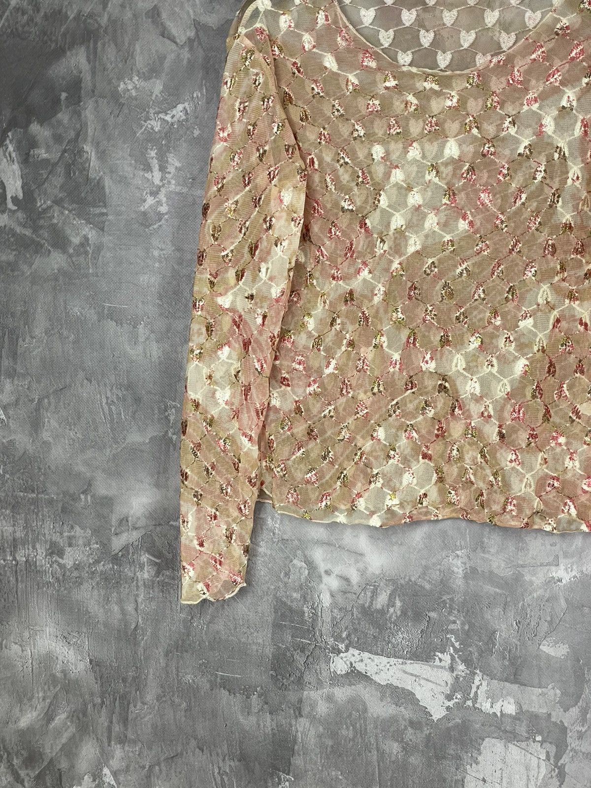 Jean Paul Gaultier × Vintage Vintage Mesh Japanese Brand Knit Long Sleeve Gaultier Style Size M / US 6-8 / IT 42-44 - 5 Thumbnail
