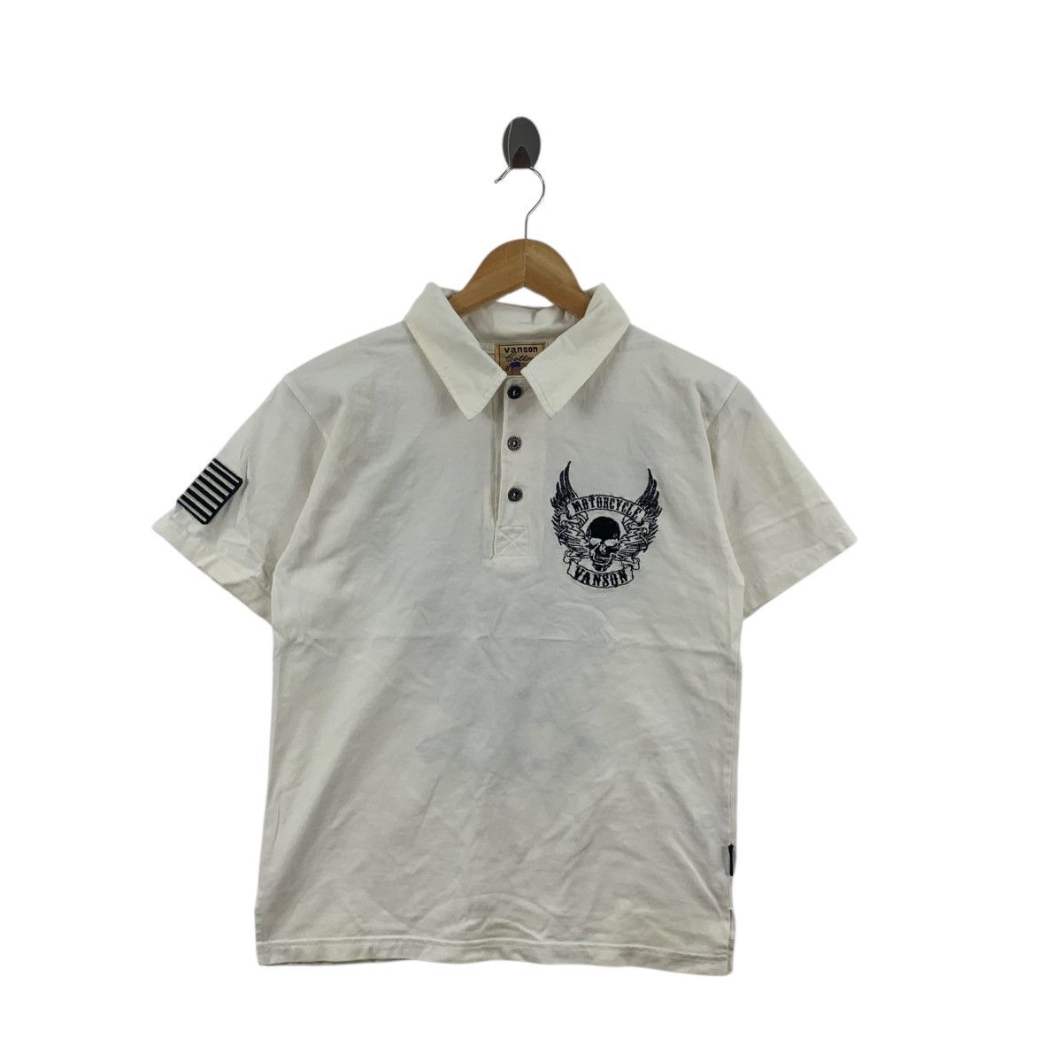 Vanson Leathers Vintage VANSON LEATHER MOTORCYCLE Custom Made Polo Tee Shirt Size S / US 4 / IT 40 - 3 Thumbnail