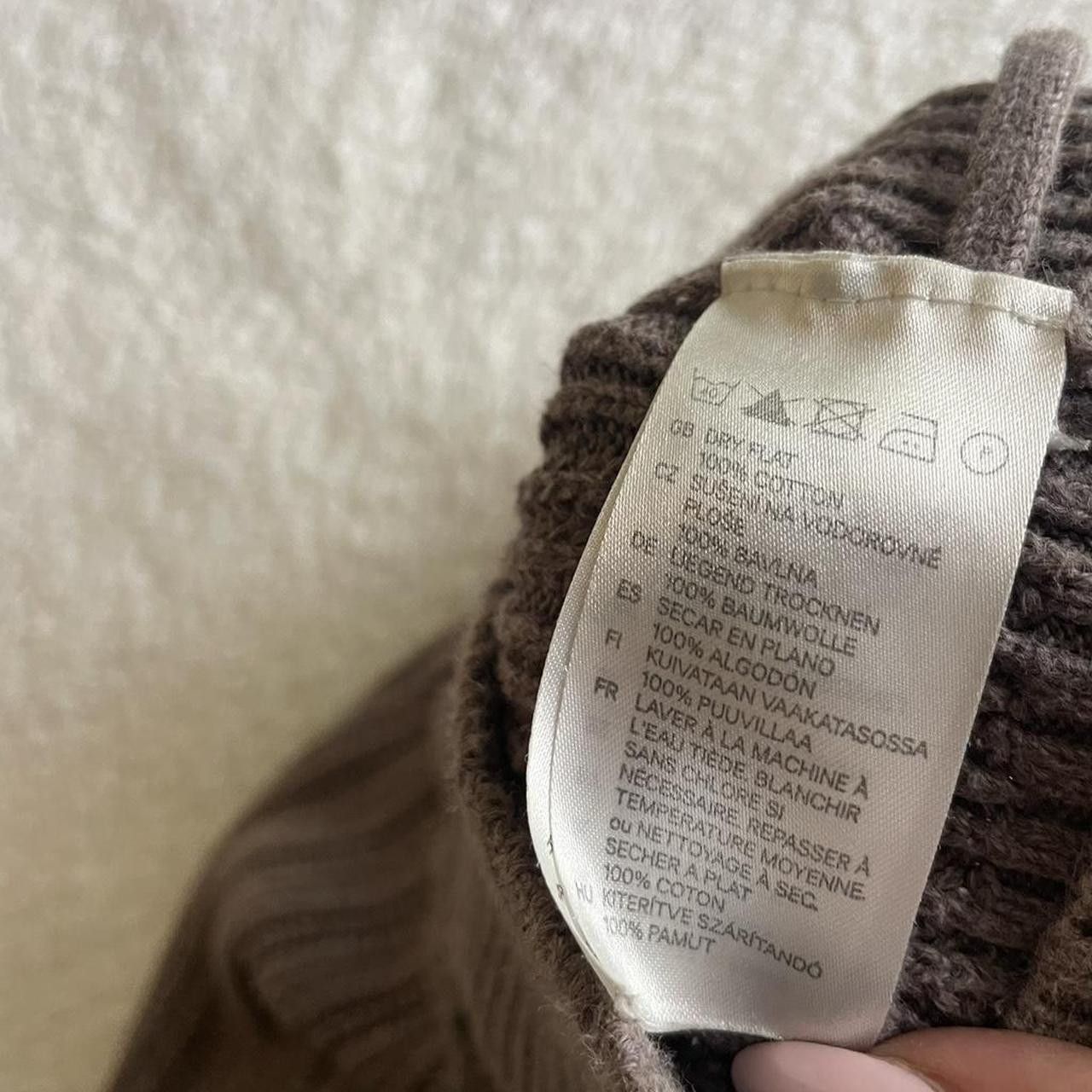 H&M 2000s brown button up cableknit cardigan Size S / US 4 / IT 40 - 8 Thumbnail
