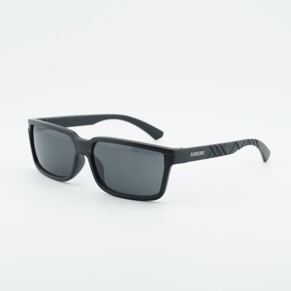 Burberry Burberry BE4495D 346487 Sunglasses Black Rectangle Frame Size ONE SIZE - 1 Thumbnail