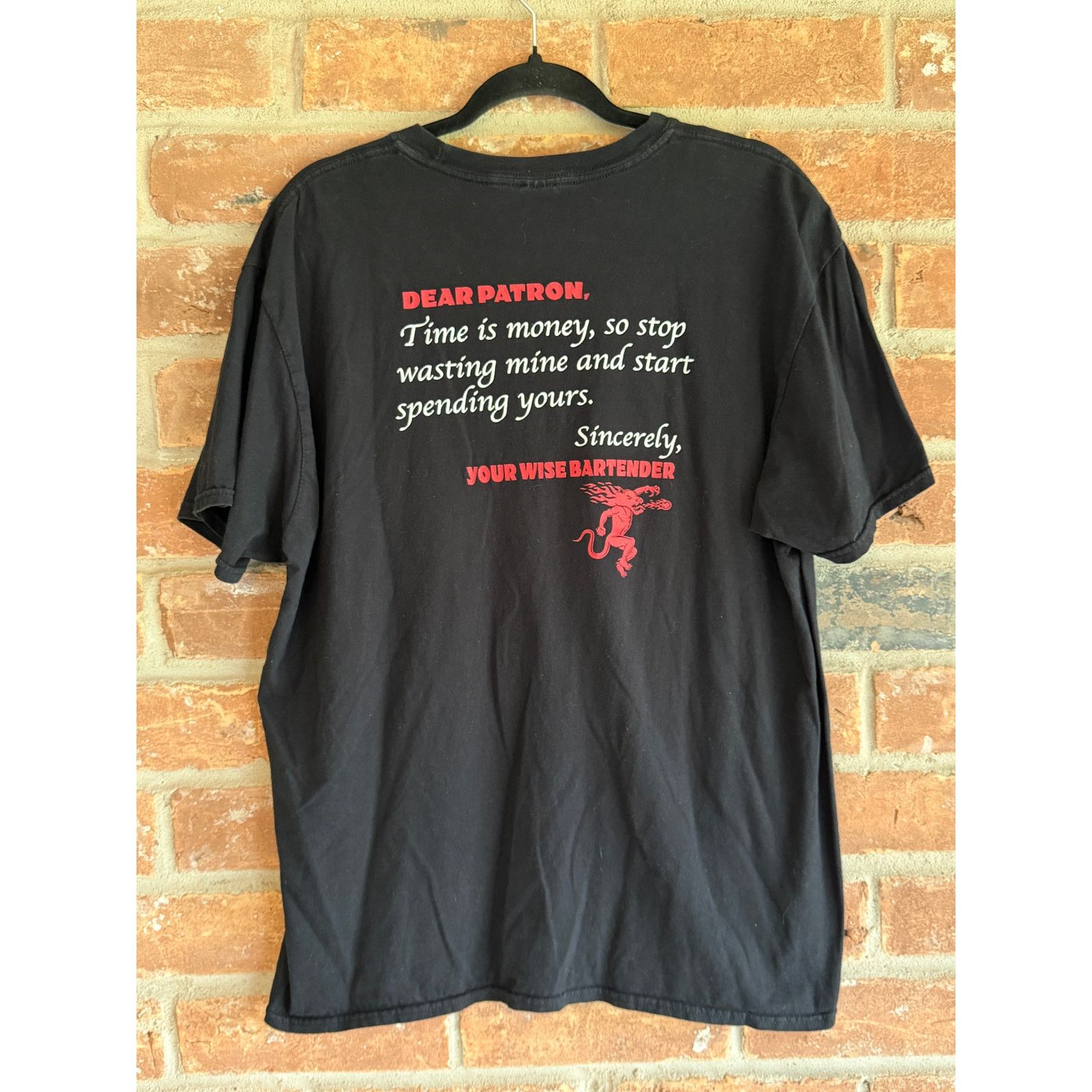 Gildan Fireball Whisky Bartender Graphic Tee Black XL Vintage Size US XL / EU 56 / 4 - 1 Thumbnail