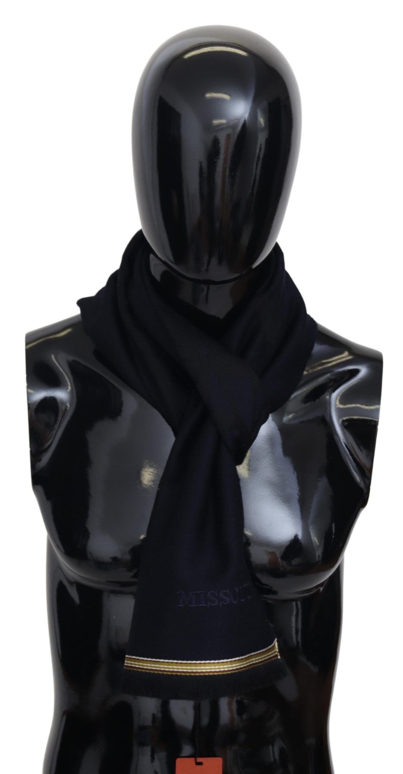 Missoni Elegant Unisex Wool Scarf with Embroidered Men's Logo Size ONE SIZE - 1 Thumbnail
