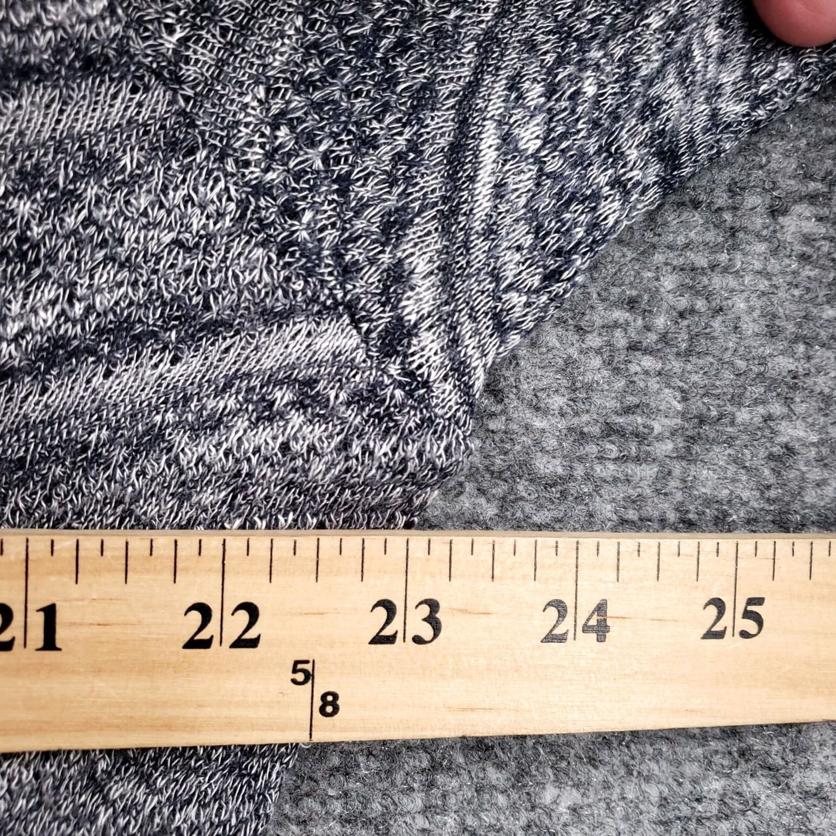 Lucky Brand Lucky Brand Cardigan Womens M Medium Gray Striped V-Neck Knit Long Sleeve Button Sweater Size M / US 6-8 / IT 42-44 - 6 Thumbnail