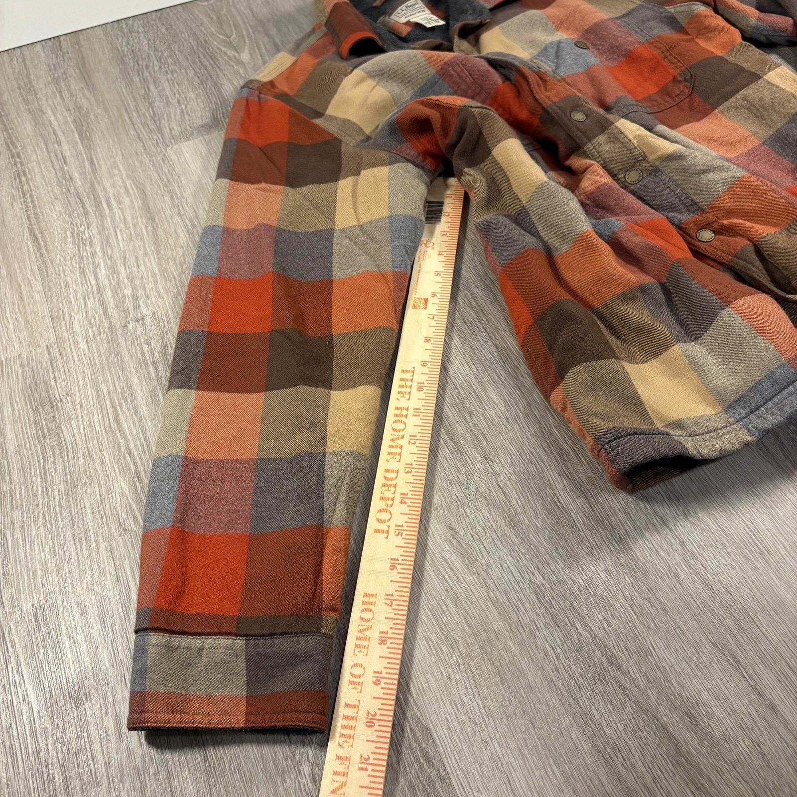 L.L. Bean L.L. Bean Men's Fleece Lined Flannel Shirt Jacket Pla Blue M Size US L / EU 52-54 / 3 - 7 Thumbnail
