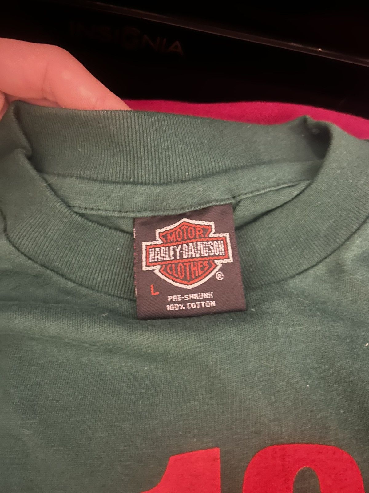 Harley Davidson × Vintage Vintage 1993 Harley Davidson Pine Green Shirt Size US L / EU 52-54 / 3 - 5 Thumbnail