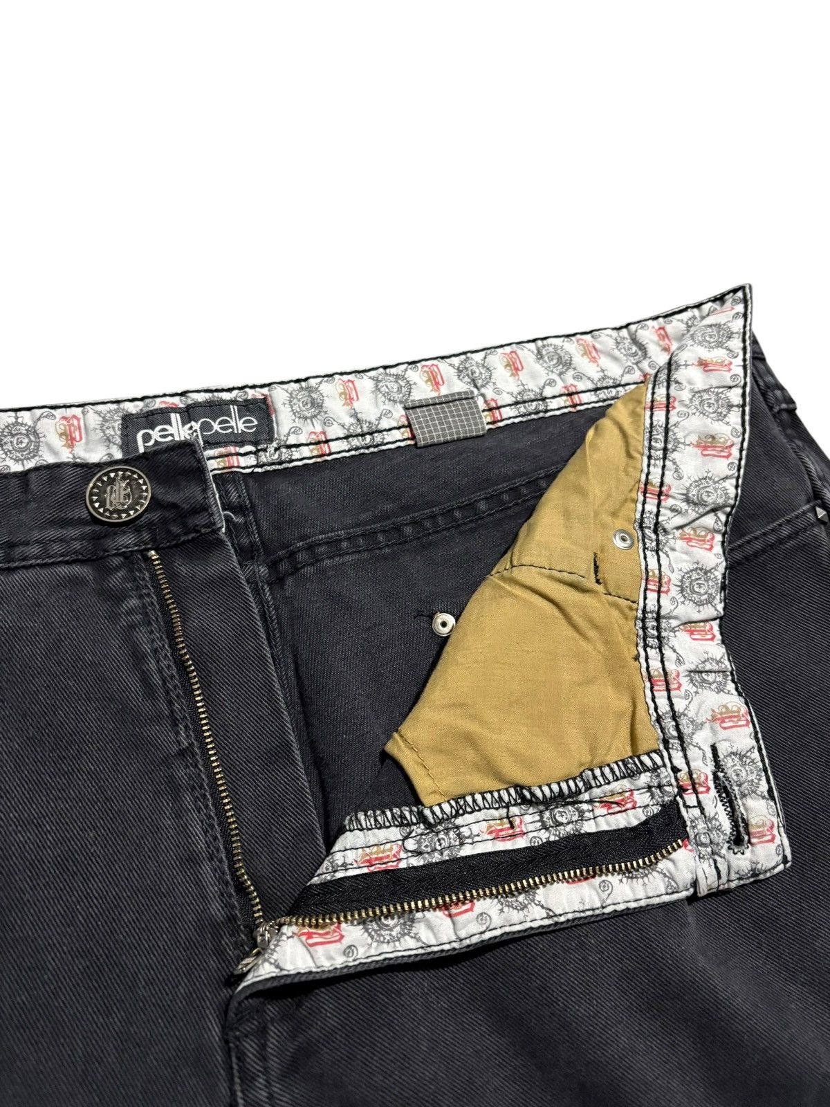 Pelle Pelle Vintage Pelle Pelle Jeans Leather Rhinestone Opium 90s y2k Size US 40 / EU 56 - 6 Thumbnail