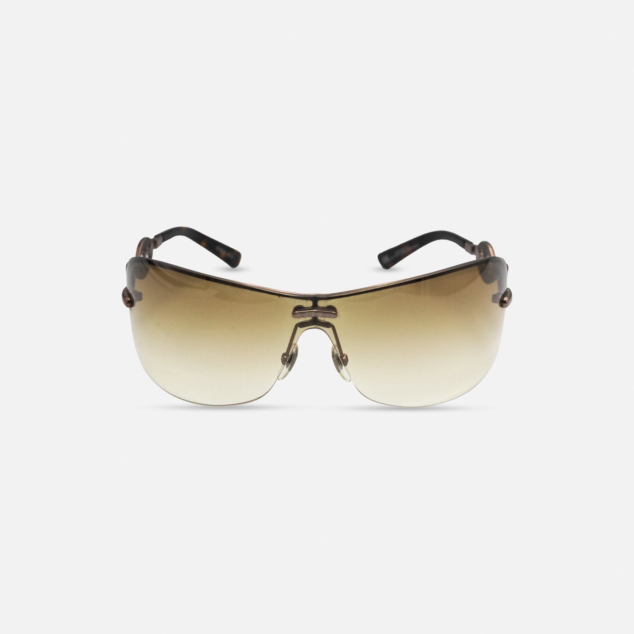 Gucci Gucci Chain Link Gold Sunglasses Size ONE SIZE - 2 Thumbnail