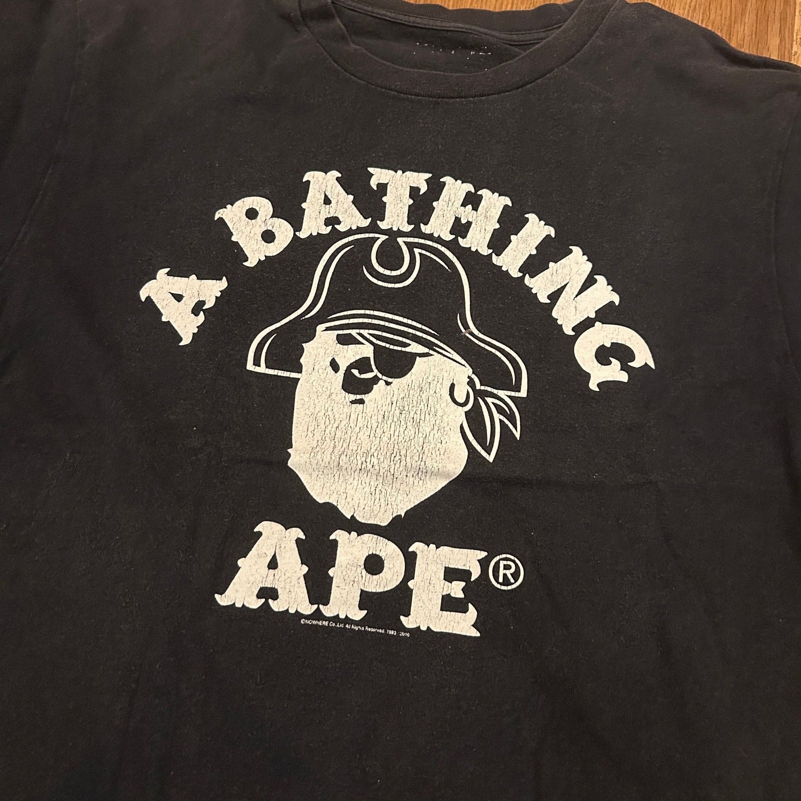Bape Bape Pirate College Logo Tee Black Size US L / EU 52-54 / 3 - 2 Thumbnail