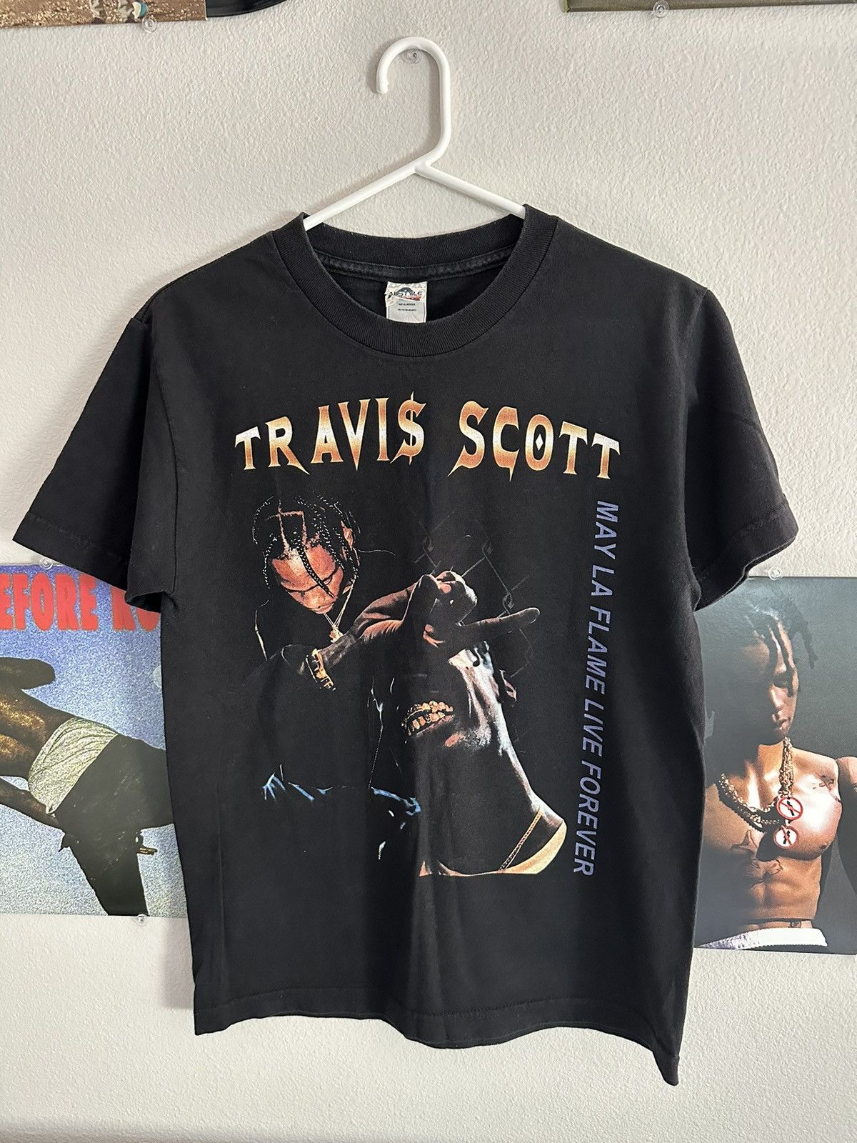 Travis Scott RARE Rodeo Tour May La Flame Live Forever Tee | Grailed