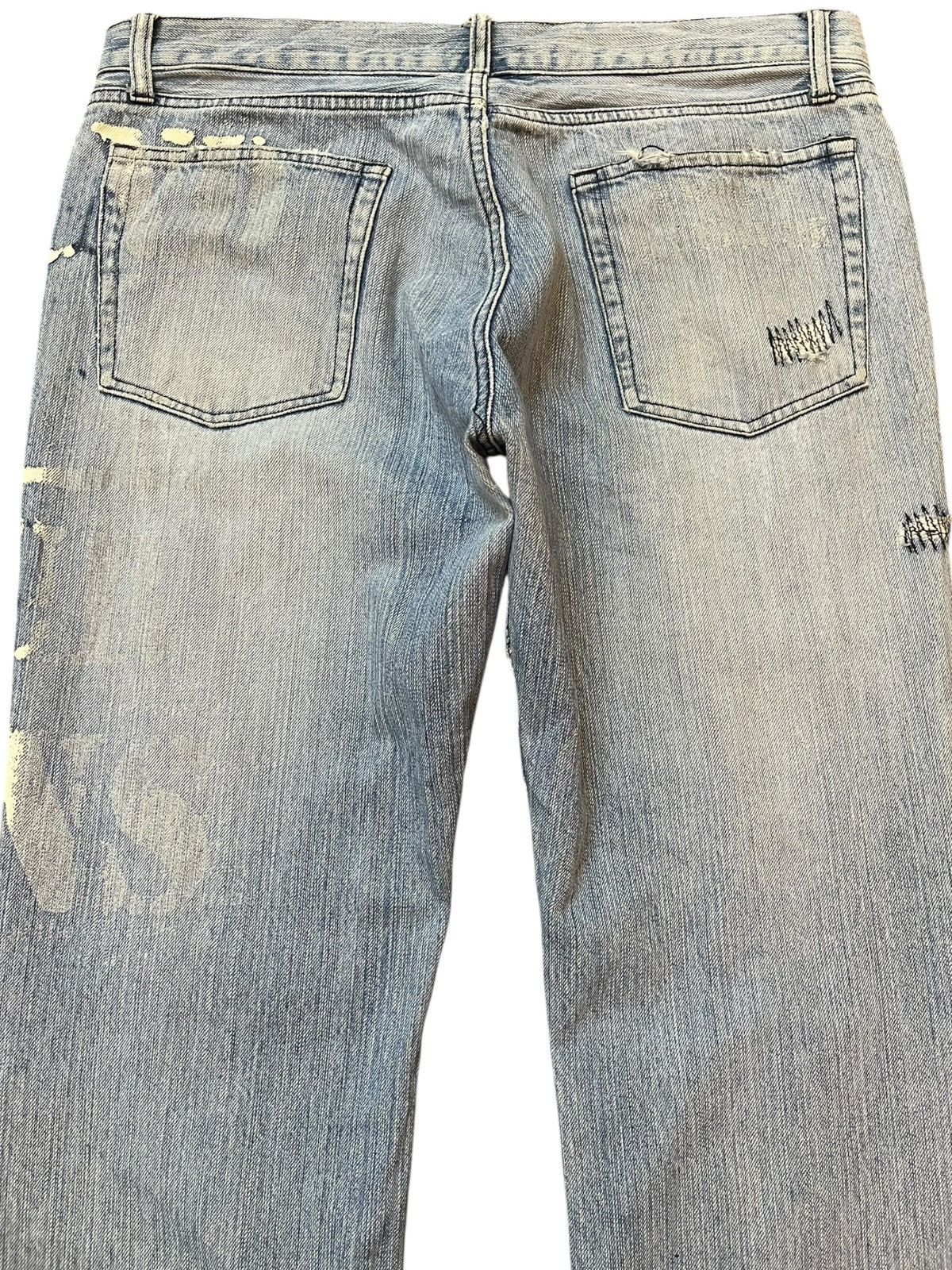 POST ARCHIVE FACTION (PAF) Vintage Rupert Edge Low Rise Flare Sashiko Denim Size US 34 / EU 50 - 6 Thumbnail