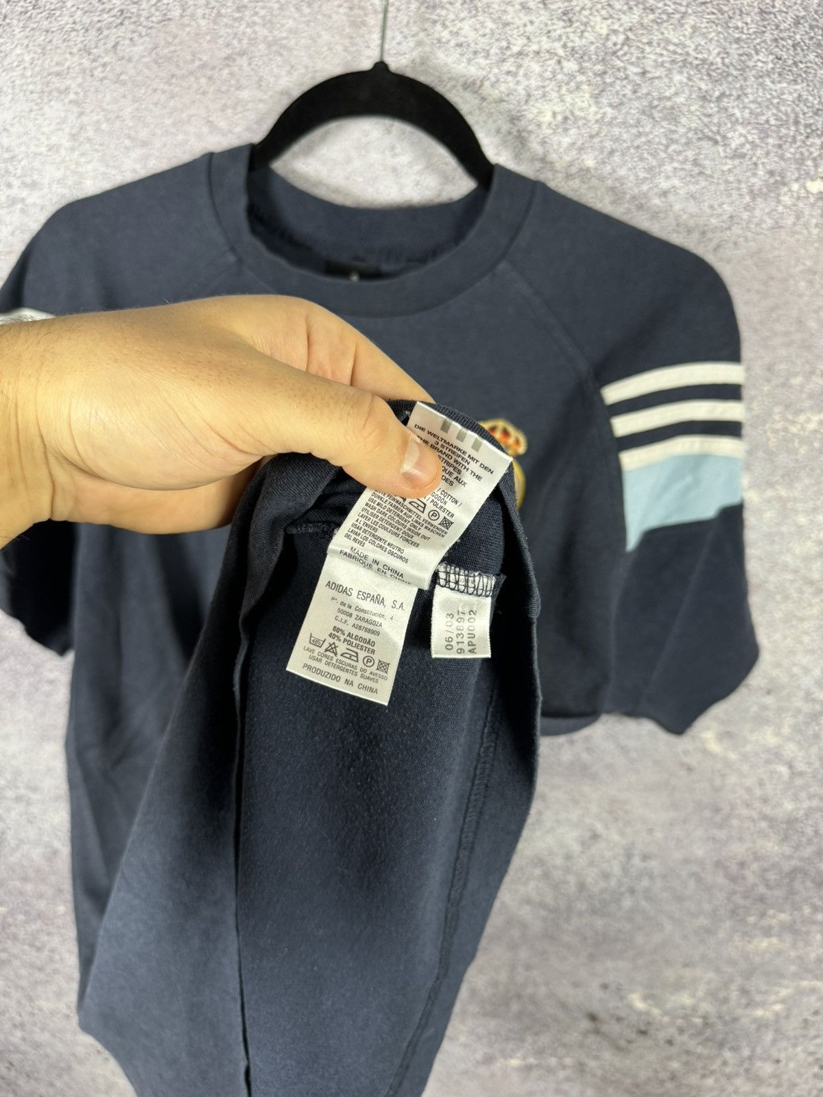 Adidas × Vintage Vintage Real Madrid Adidas Training T Shirt Small size Size US S / EU 44-46 / 1 - 9 Thumbnail