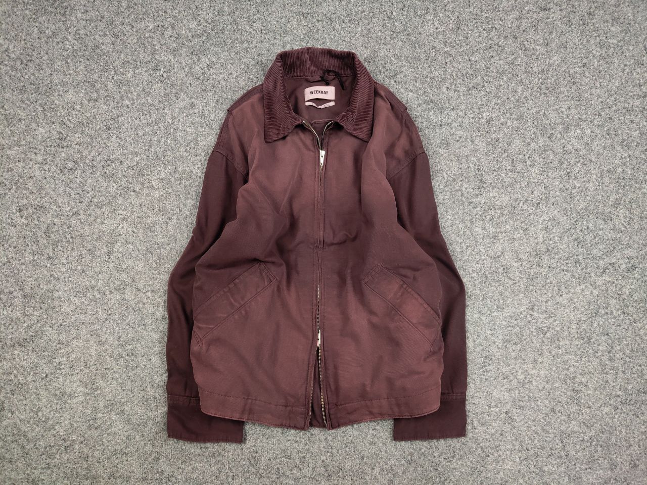 Weekday Weekday ayla twill Jacket Vintage Dark Fabric Faded Style Size US S / EU 44-46 / 1 - 1 Thumbnail