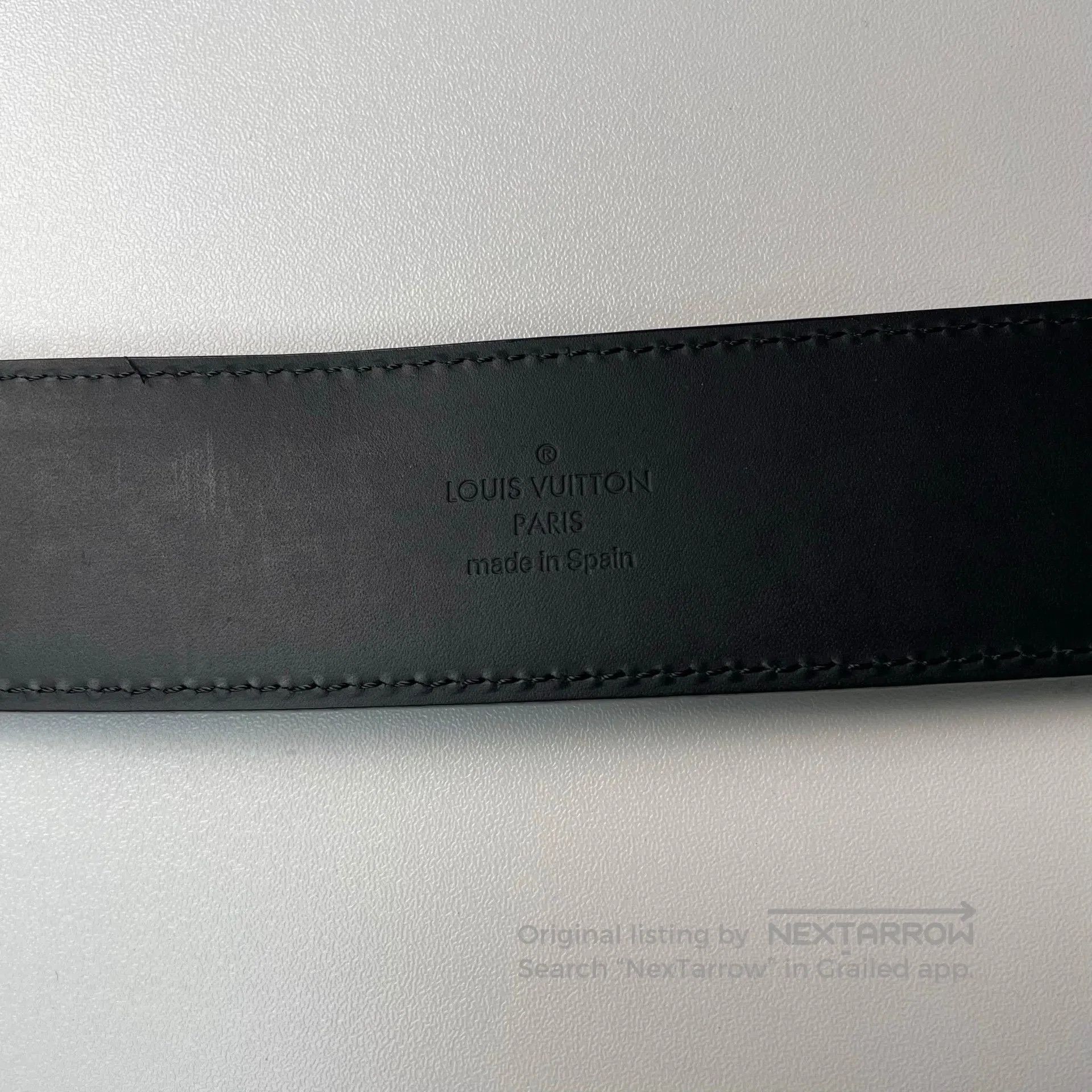 Louis Vuitton Louis Vuitton size 85 Black checkered letter leather belt| Size ONE SIZE - 9 Thumbnail