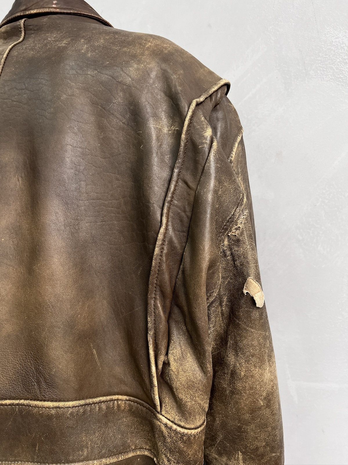 Leonard Paris Leonardo Paris Avirex style leather aviation jacket y2k Size US M / EU 48-50 / 2 - 10 Thumbnail