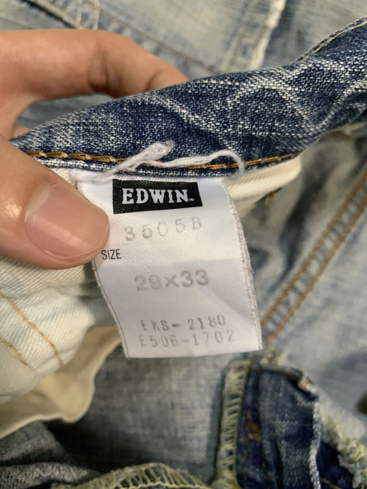 Edwin VINTAGE EDWIN 505BXX SELVEDGE FADED&RUSTY DISTRESSED DENIM Size US 30 / EU 46 - 17 Thumbnail