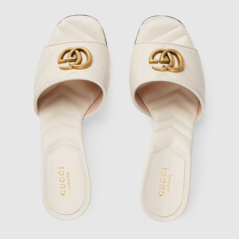 Gucci oc11z1025 Nappa Leather Sandals in White Size US 6.5 / IT 36.5 - 6 Thumbnail