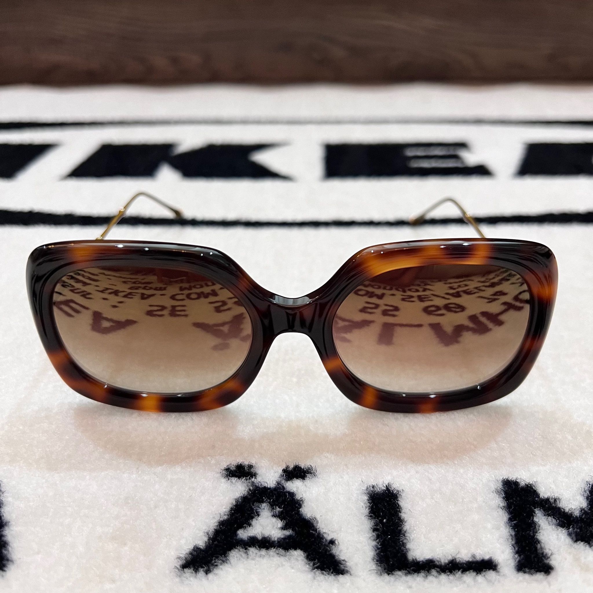 Matsuda Matsuda M2035 5-Barrel Riveted Hinge Sunglasses BROWN GOLD Size ONE SIZE - 2 Thumbnail