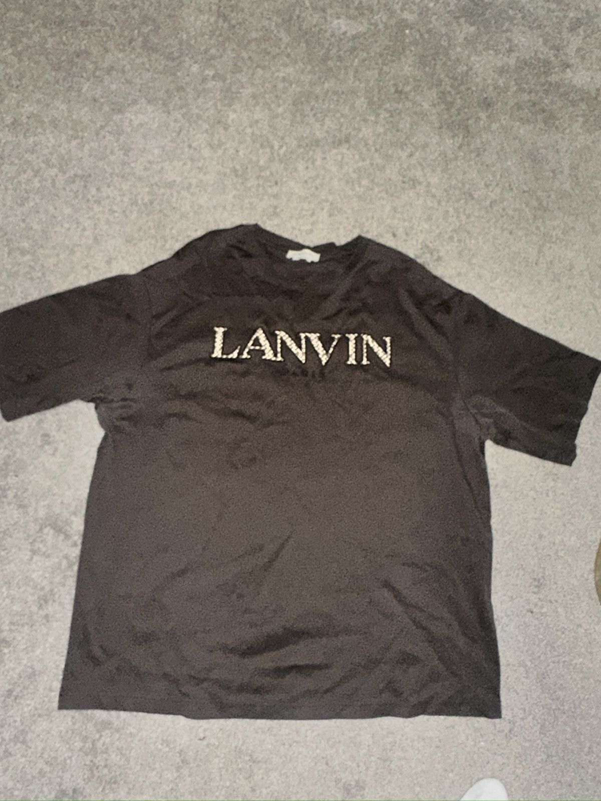 Lanvin Lanvin Curb Embroider T-Shirt Ebony Size US XXL / EU 58 / 5 - 1 Thumbnail