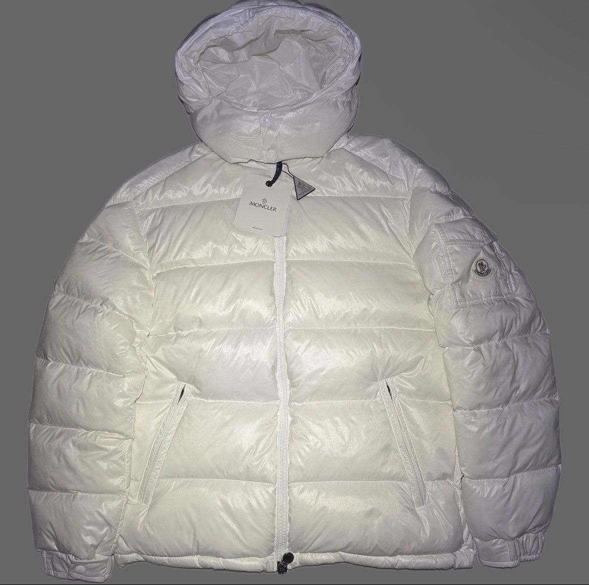 Moncler White Moncler Puffer Jacket Size US L / EU 52-54 / 3 - 1 Thumbnail