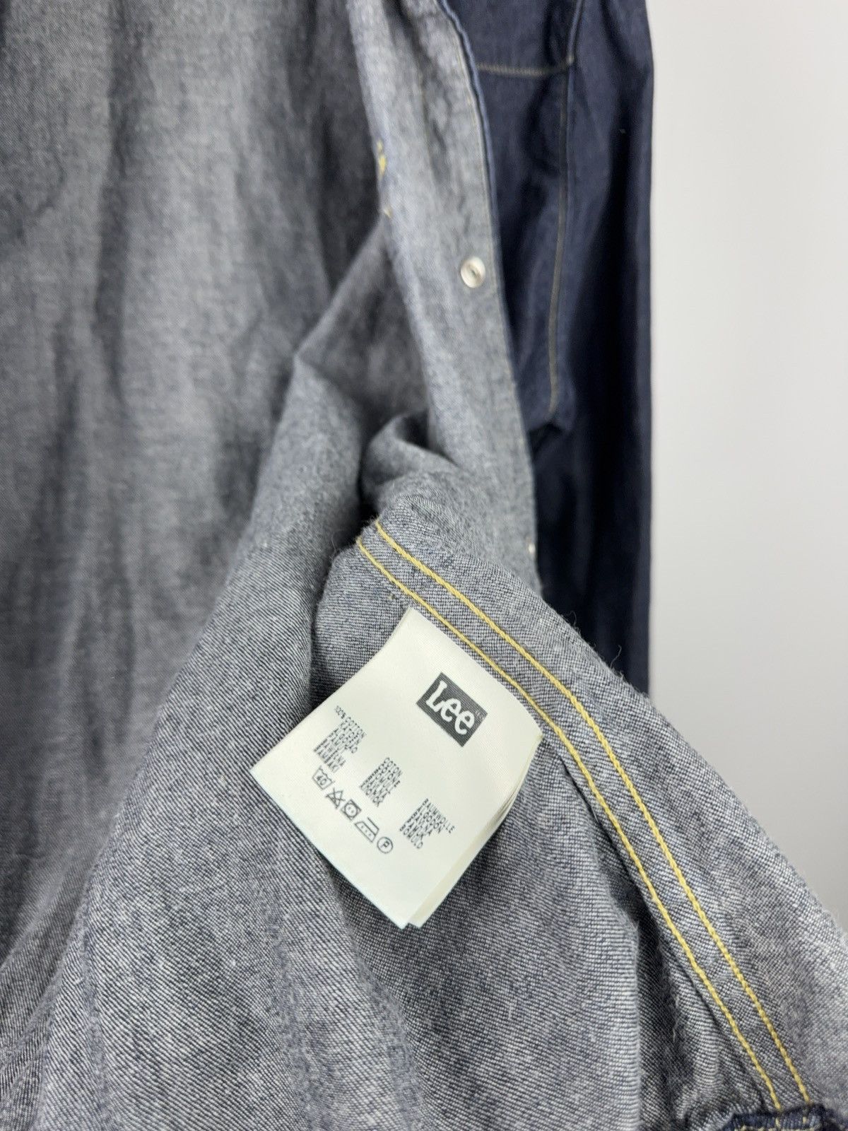 Lee Lee Slim Western Cowboy USA Denim Shirt Blue Snap Button L Size US L / EU 52-54 / 3 - 8 Thumbnail
