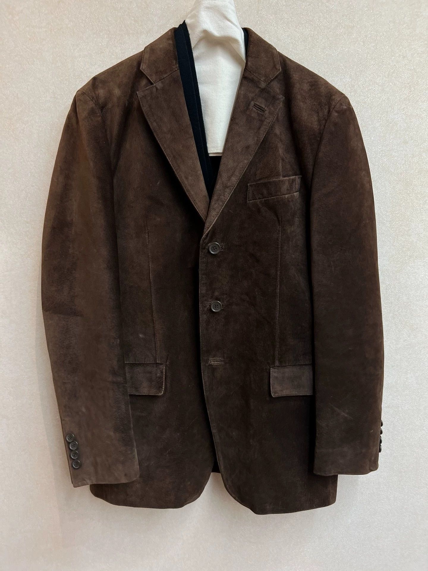 Yohji Yamamoto Yohji Yamamoto Brown Velvet Structured Blazer L Size L / US 10 / IT 46 - 3 Thumbnail