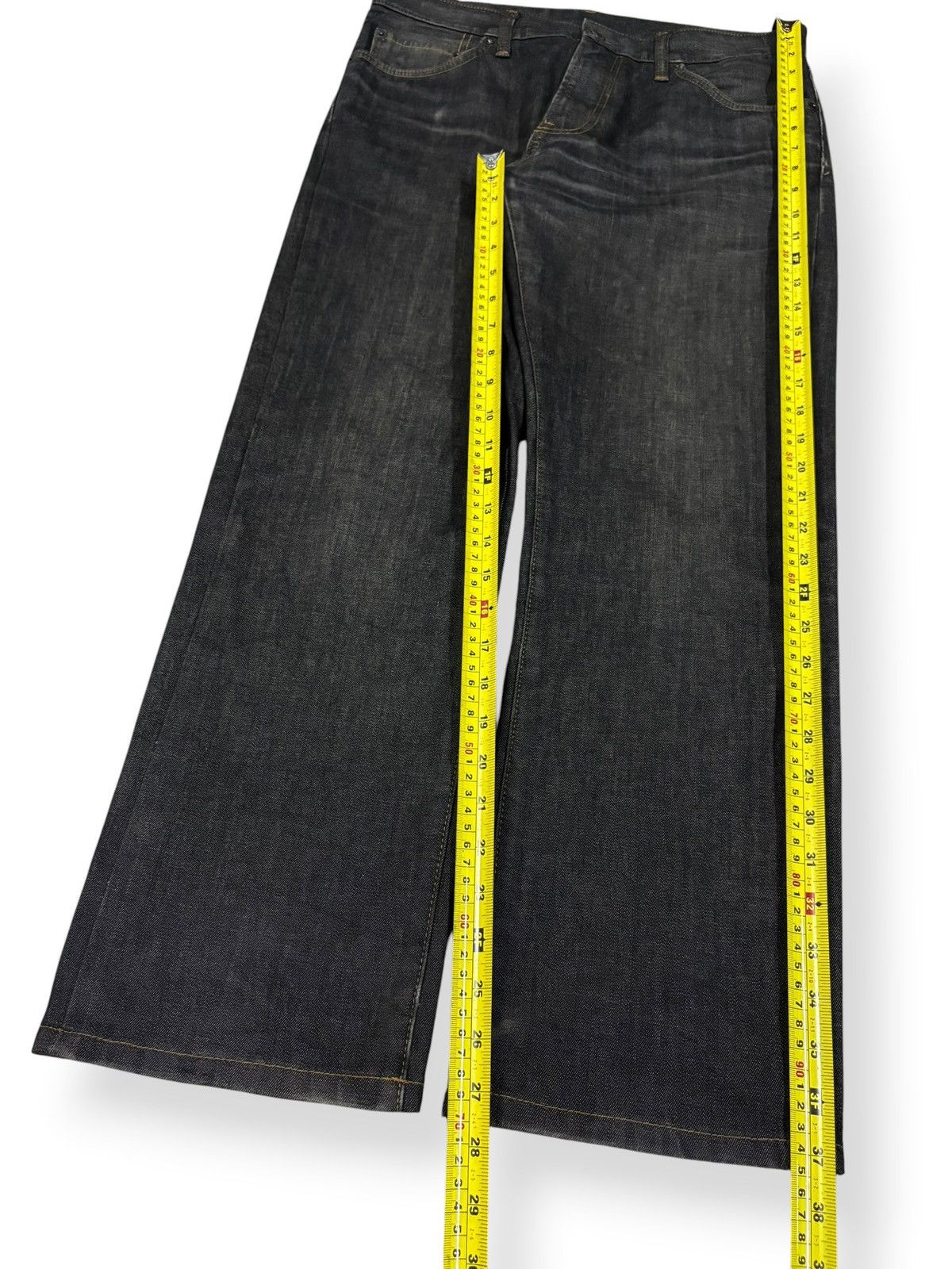 Uniqlo Vintage Uniqlo UJ Black Honeycomb Faded Jeans Size US 32 / EU 48 - 12 Thumbnail