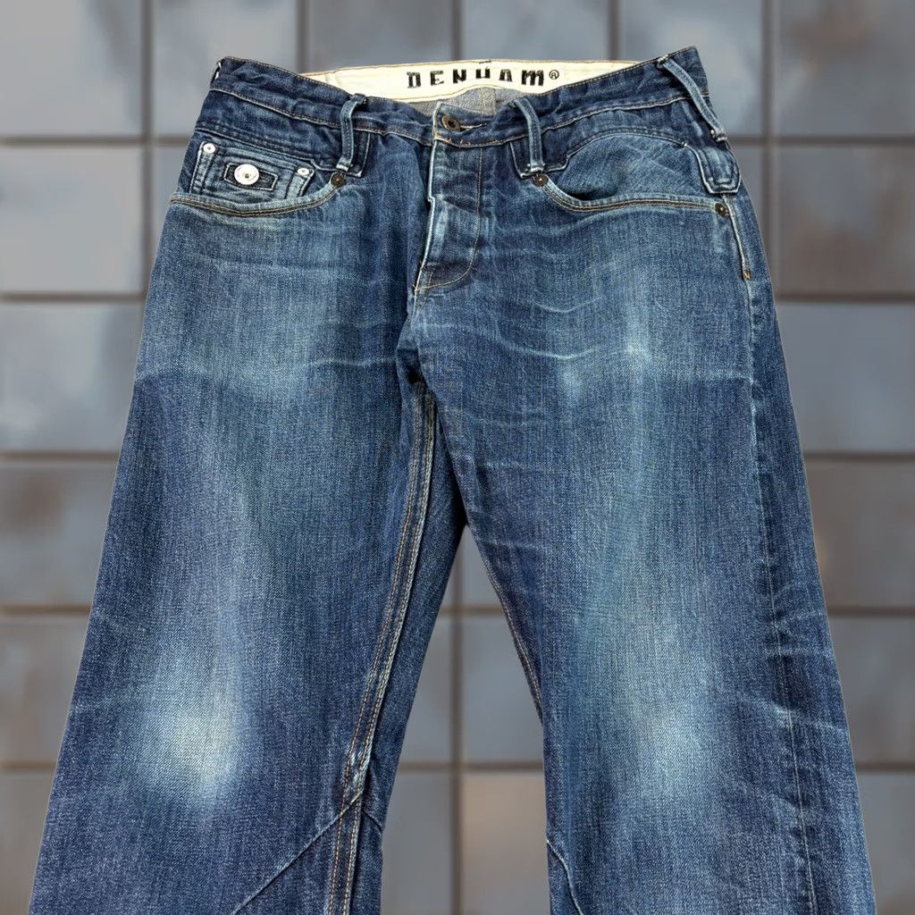 DENHAM Denham Jeans Mens 31x32 Blue Slim Fit Button Fly Denim Inseam 26in 31x26 Size 31 Regular Cotton Cotton Denham Jeans Slim Blue Mens 90s Style Size US 31 - 1 Thumbnail