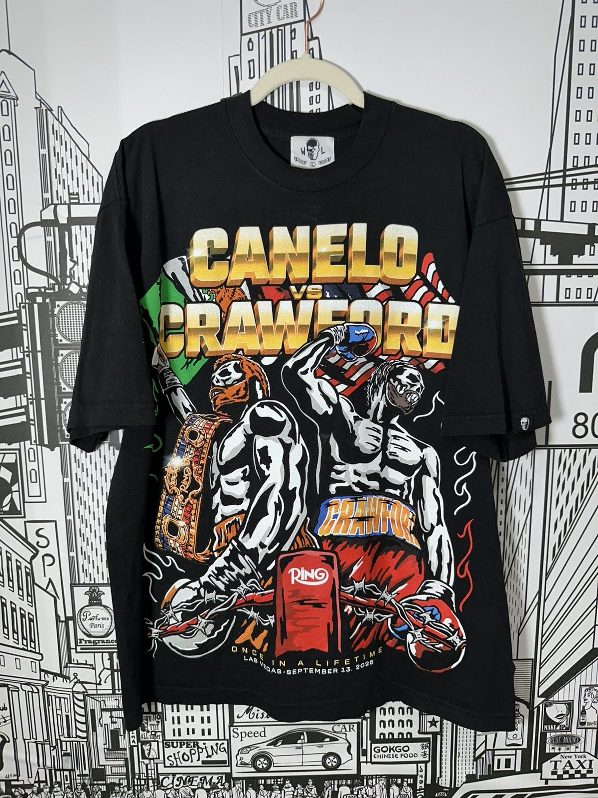 Warren Lotas Warren Lotas Crawford Vs Canelo 2025 Tee L Black Size US XL / EU 56 / 4 - 1 Thumbnail