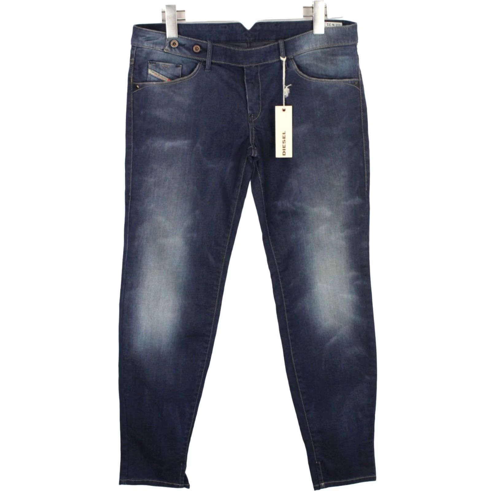 Diesel DIESEL Jeans Cherick Slim-Tapered 0884I_Stretch W31/L32 Faded Zip Blue Womens Jeans Size 24" / US 00 / IT 34 - 2 Thumbnail