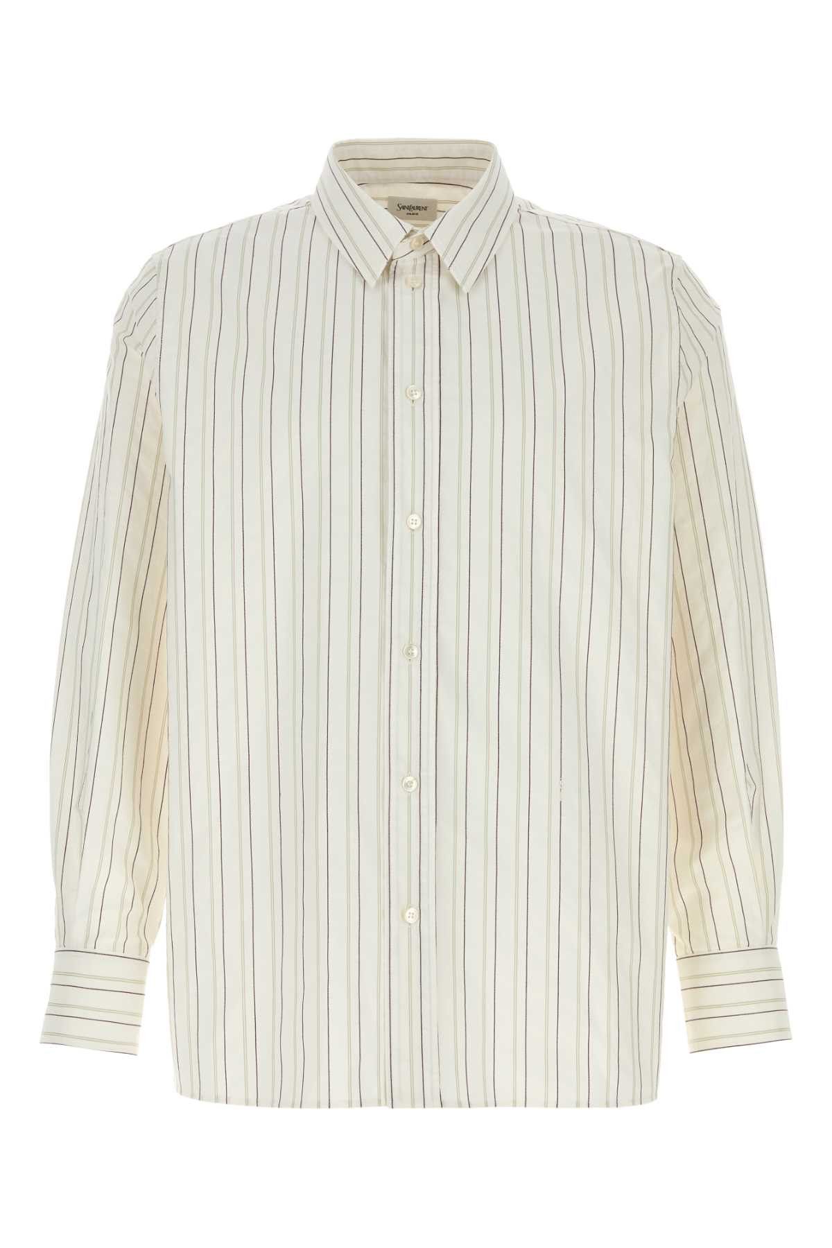 Saint Laurent Paris Embroidered Cotton Shirt Size US L / EU 52-54 / 3 - 1 Thumbnail