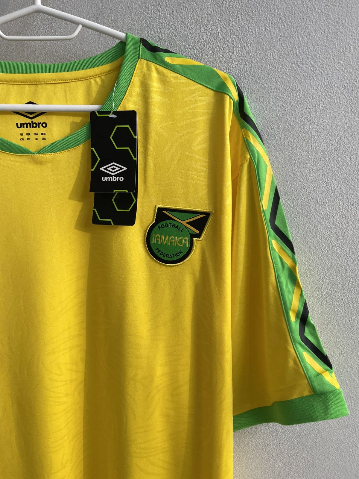 Other NEW Jamaica 2018 2019 Home Footbal Shirt Soccer Jersey Umbro Size US XXL / EU 58 / 5 - 3 Thumbnail