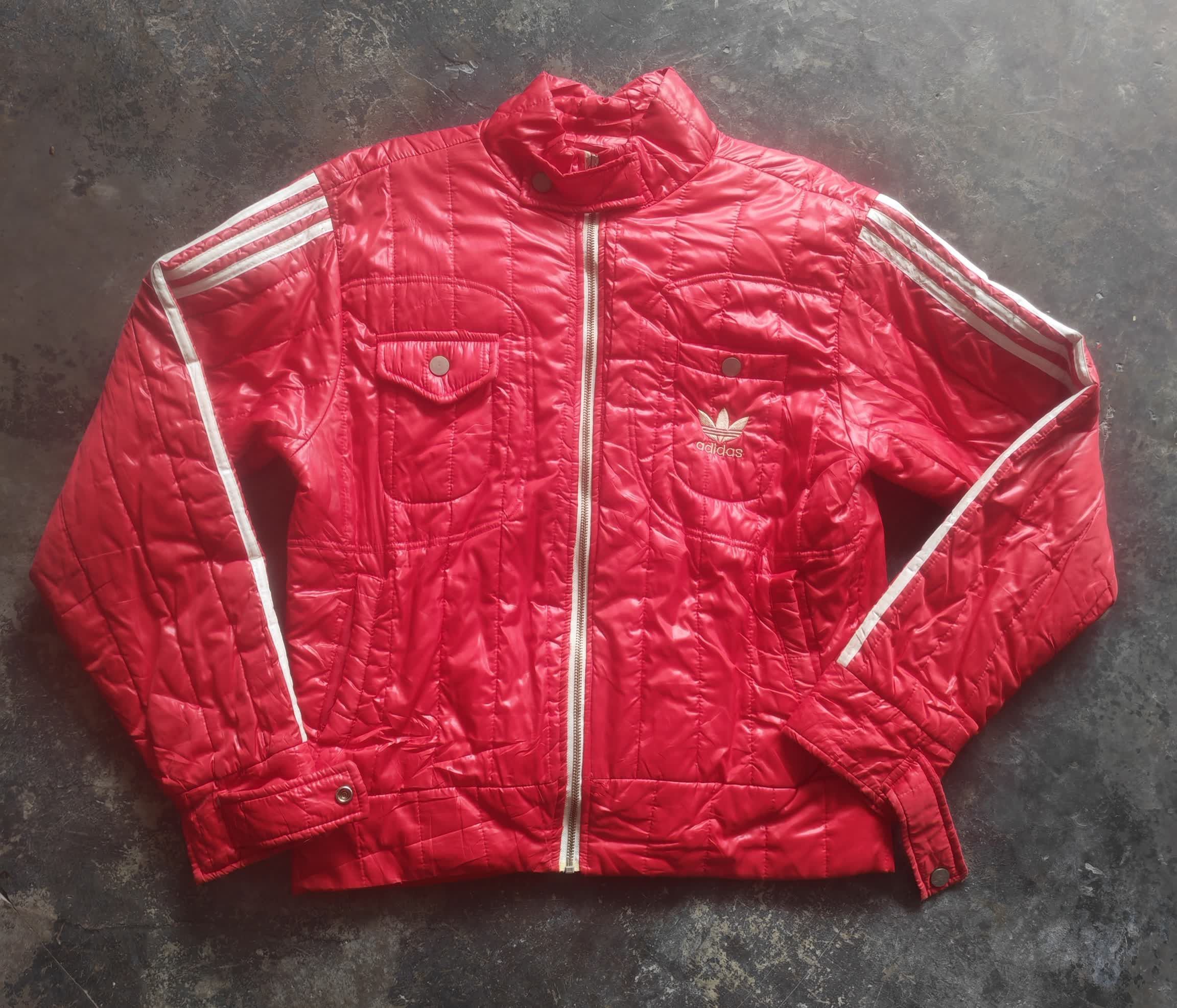 Adidas Adidas Originals Vintage Trefoil Quilted Jacket Red Size M Size US M / EU 48-50 / 2 - 2 Thumbnail