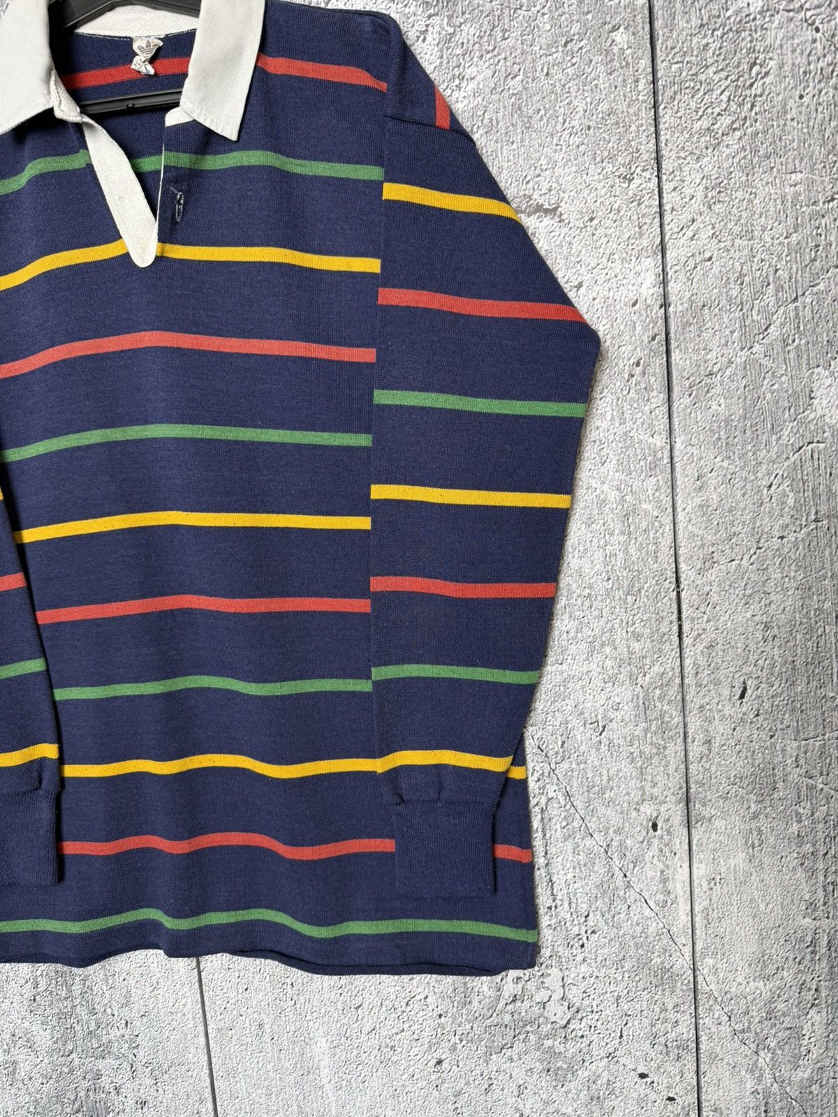 Adidas VTG 80s Adidas Made in Australia Striped Rugby Long Sleeve Size US M / EU 48-50 / 2 - 4 Thumbnail