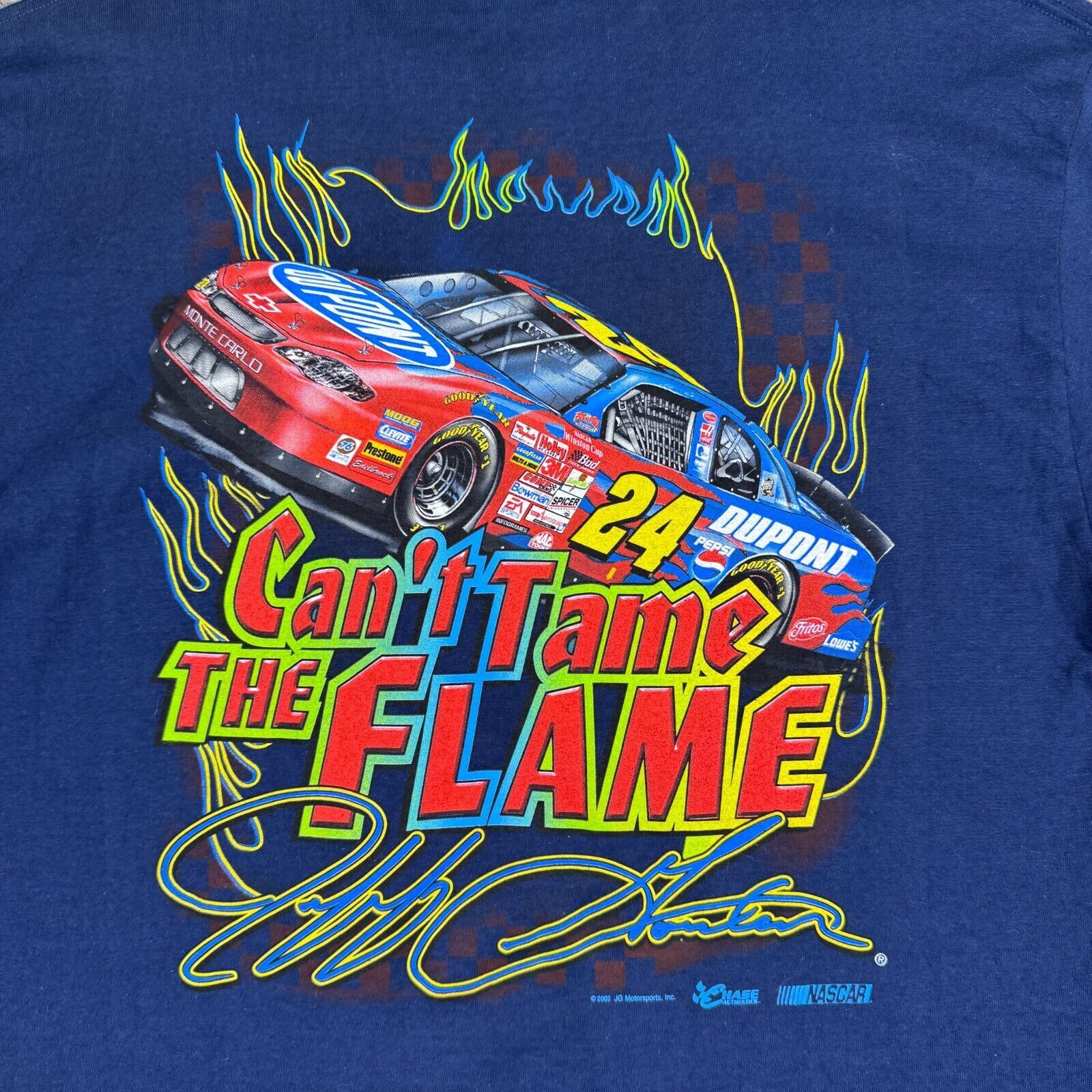 Chase Authentics Vintage Nascar Jeff Gordon T-Shirt Men's Large Blue Racing Size US L / EU 52-54 / 3 - 5 Thumbnail