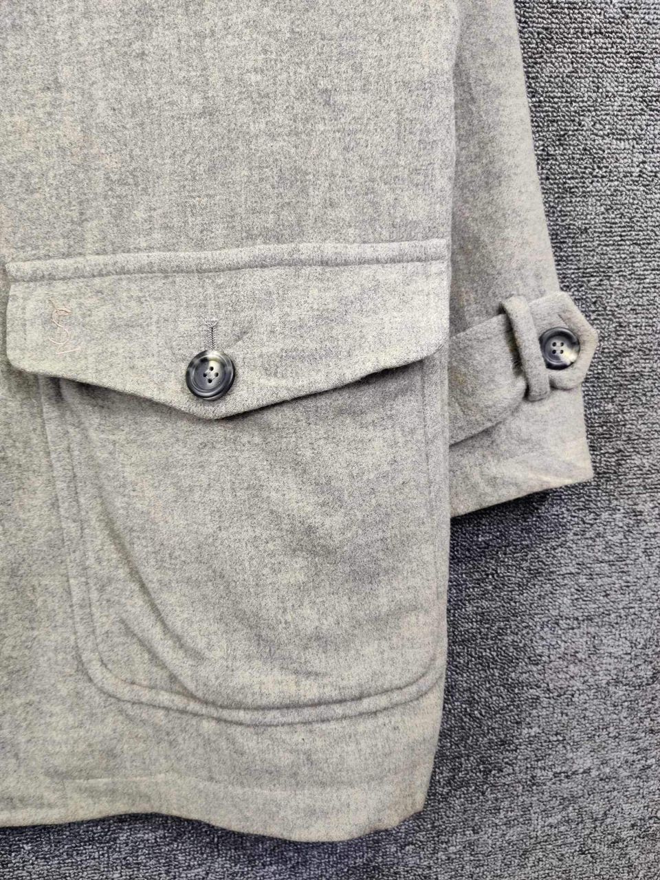 Yves Saint Laurent Vintage 90s Yves Saint Laurent Pour Homme Wool Button Coat Size US XL / EU 56 / 4 - 3 Thumbnail