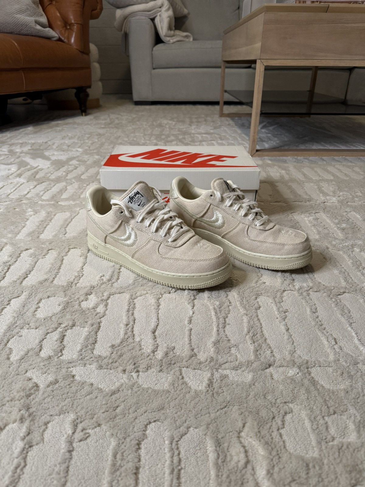 Stussy x Nike Air Force Low “Fossil”